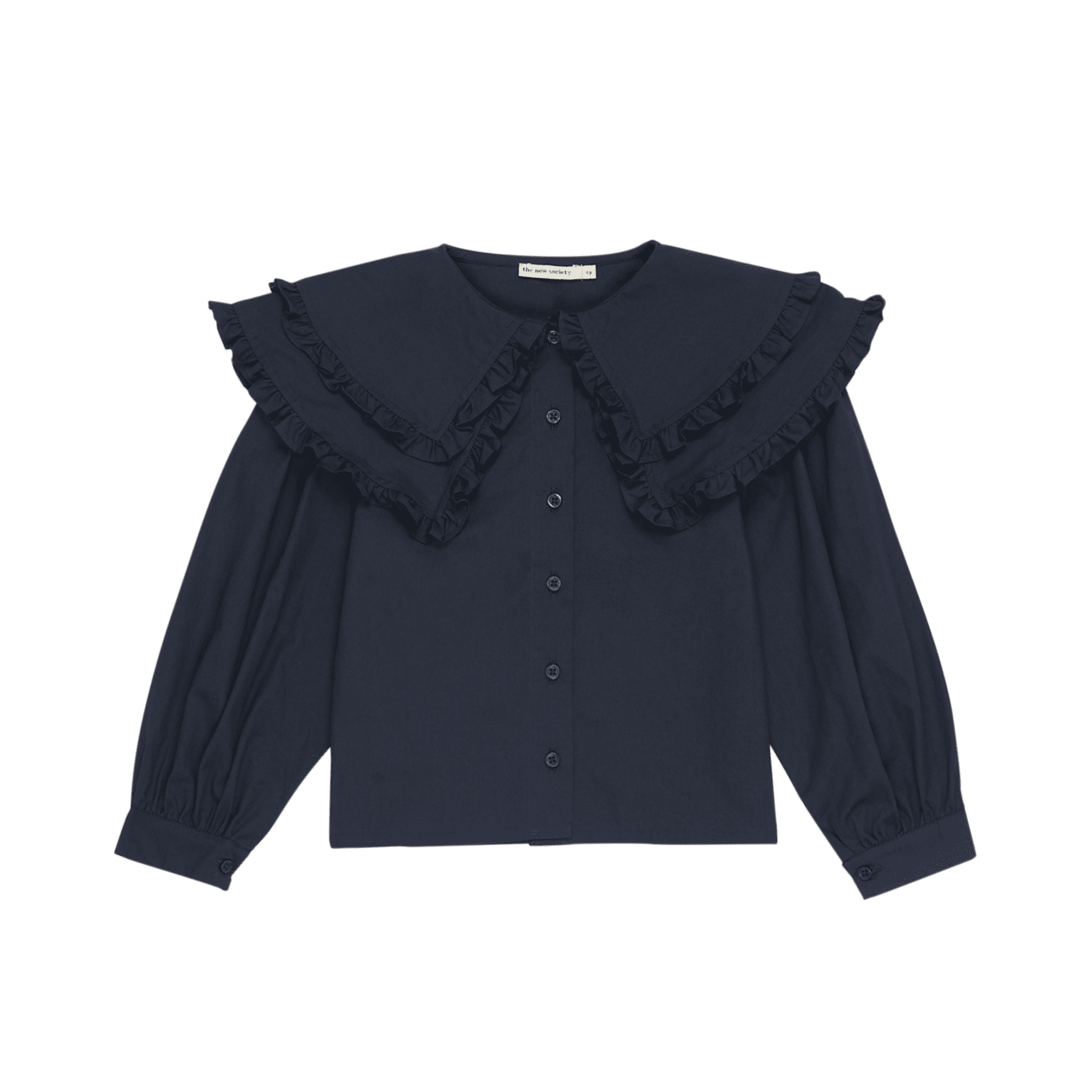 Straight organic cotton shirt THE NEW SOCIETY Blue