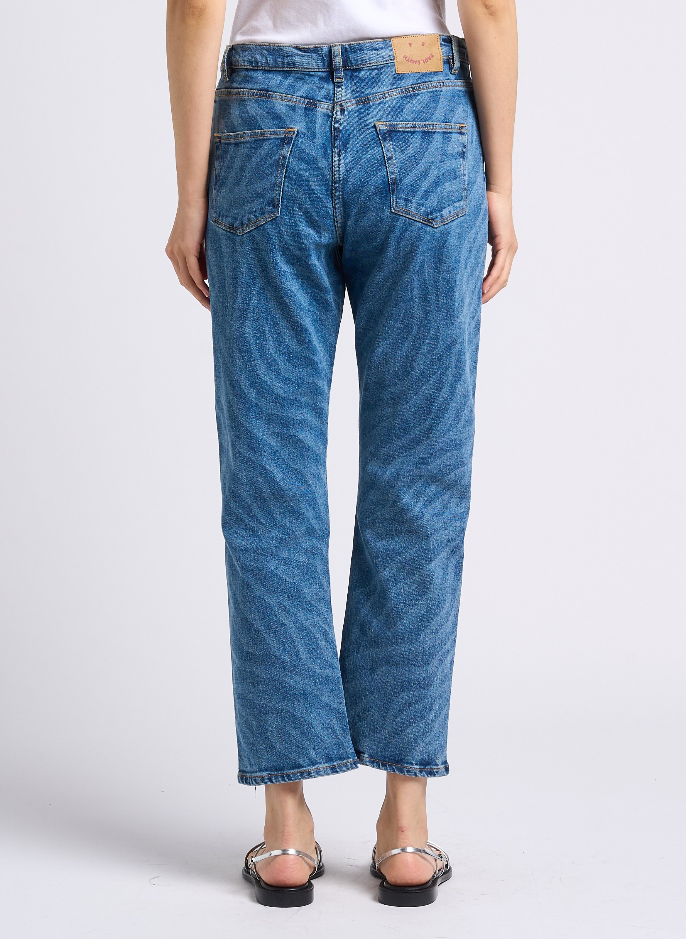 Straight patterned cotton-blend jeans PAUL SMITH Multicolored