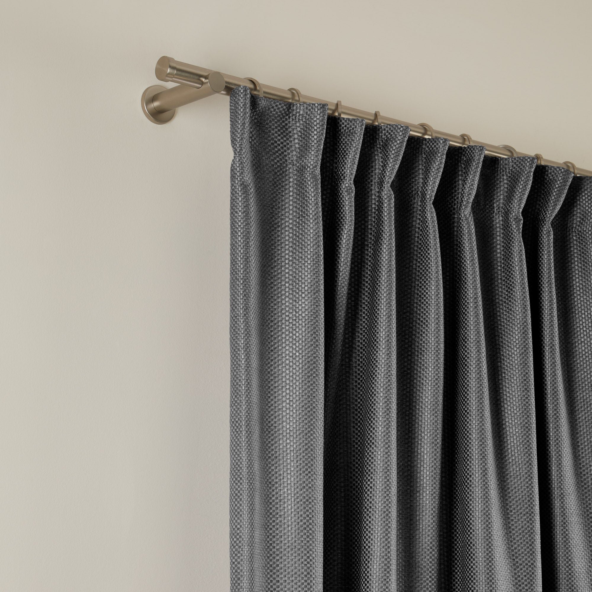 COCONUT - Linen curtain with gathering tape MADURA Grey