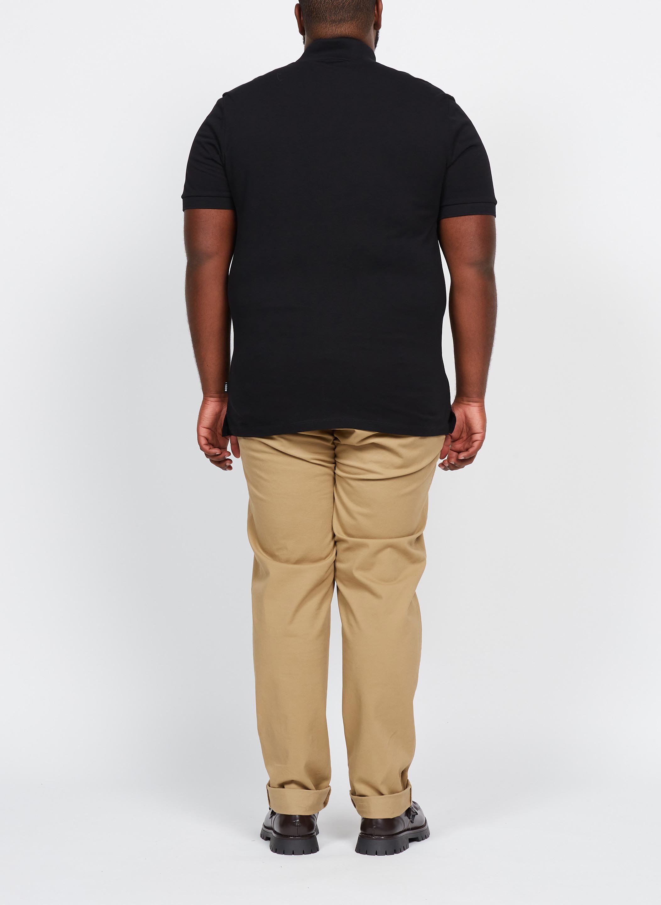 Regular-fit organic cotton polo shirt BOSS Black