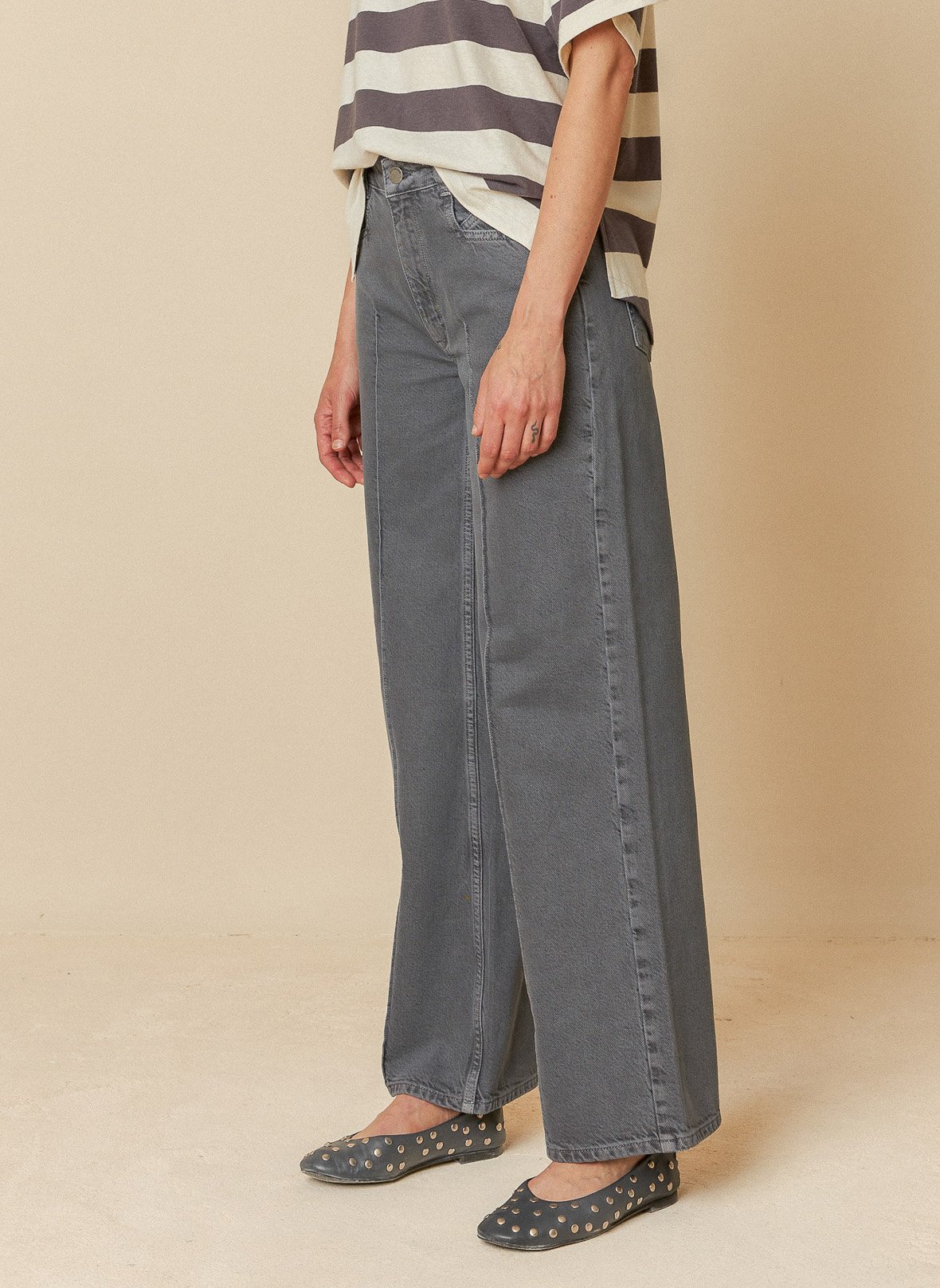 Slim-fit cotton cargo pants INDI & COLD Black