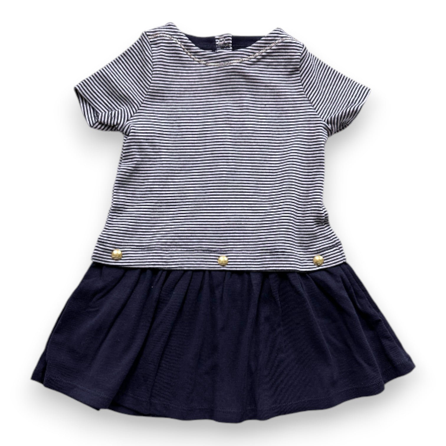Blue baby dress - 12 months PETIT BATEAU - Seconde Main Blue