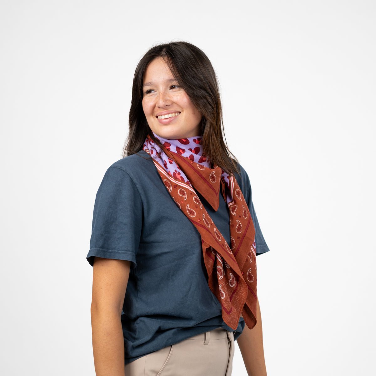 Organic cotton scarf BILLYBELT Purple