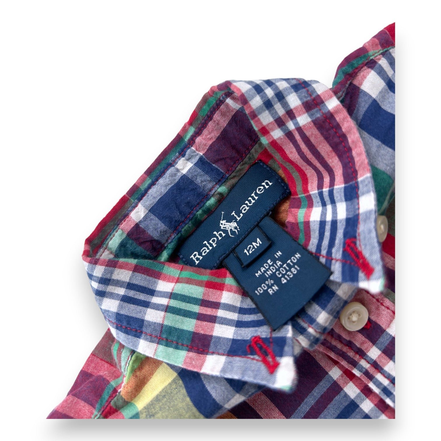 Red baby shirt - 12 months POLO RALPH LAUREN - Seconde Main Red