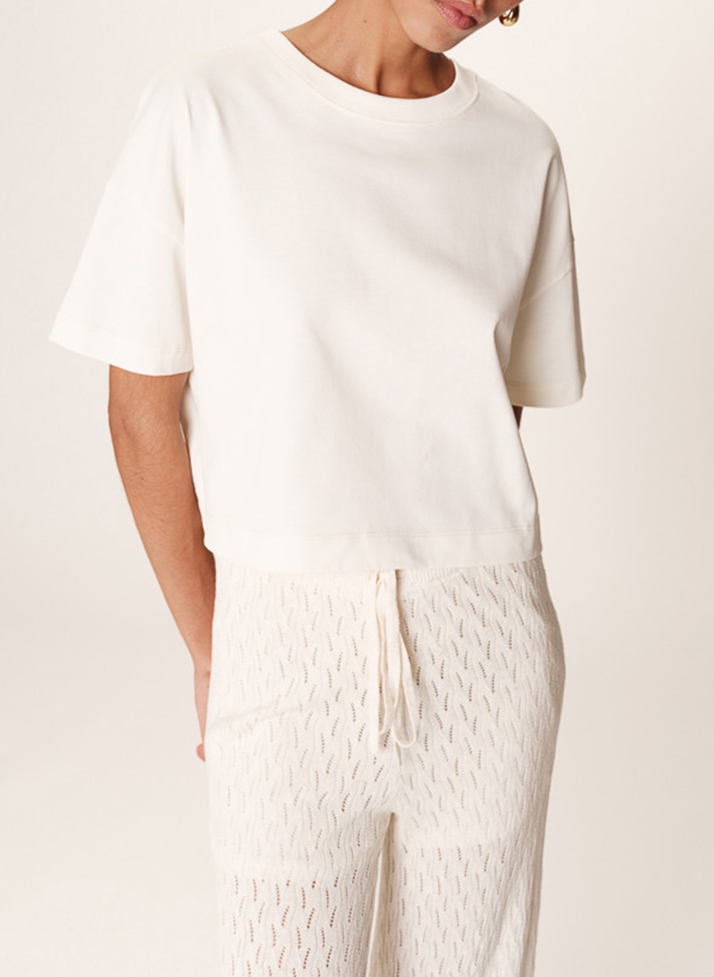 Tee-shirt col rond en coton GRACE ET MILA