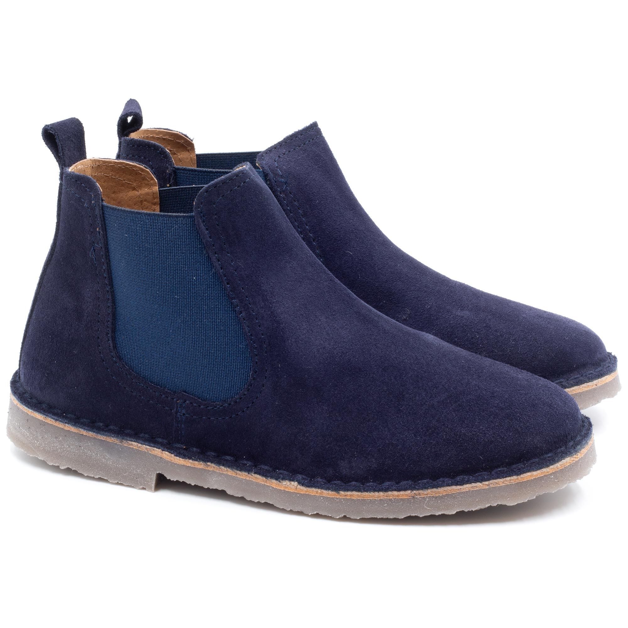 Boots enfant en daim Boni & Sidonie Bleu