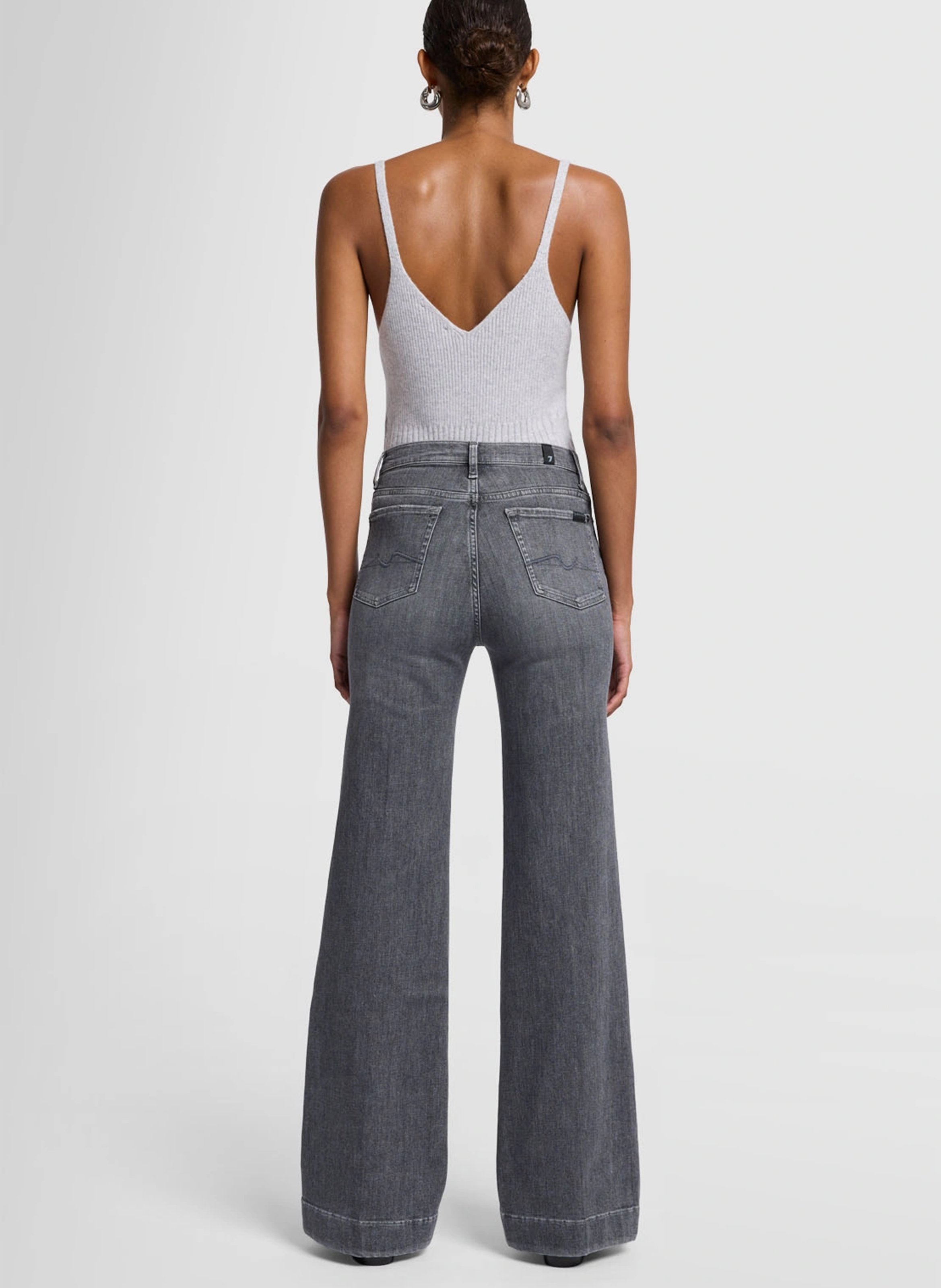 Bootcut jeans met hoge taille 7 FOR ALL MANKIND Grijs