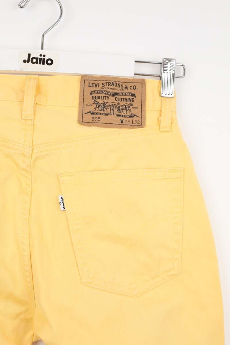 Cotton skinny jeans LEVI'S - Seconde main Yellow