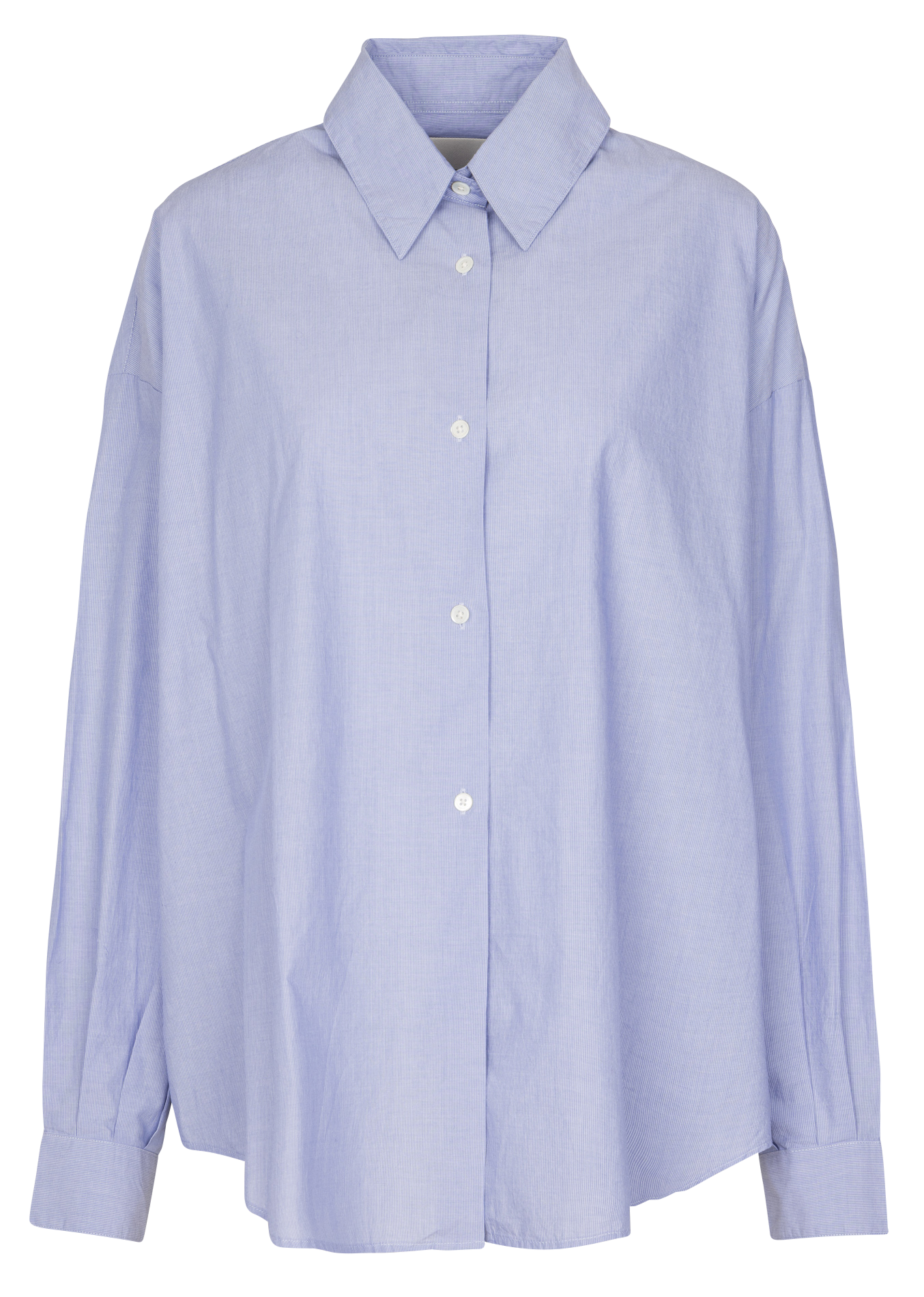 Oversized gestreept overhemd met verstelbare pasvorm BELLEROSE Blauw