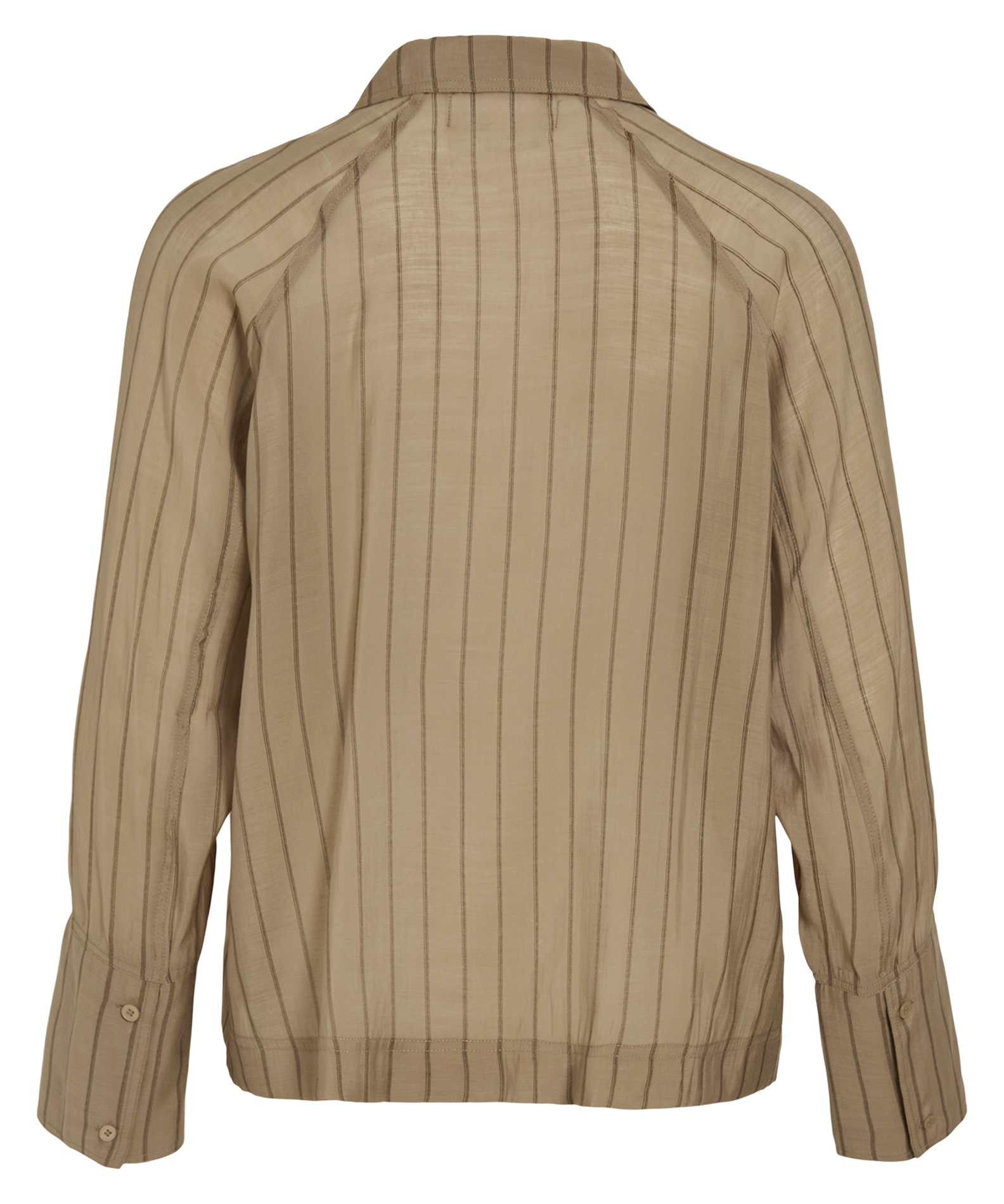 Classic collar striped shirt ROUGE EDIT Brown
