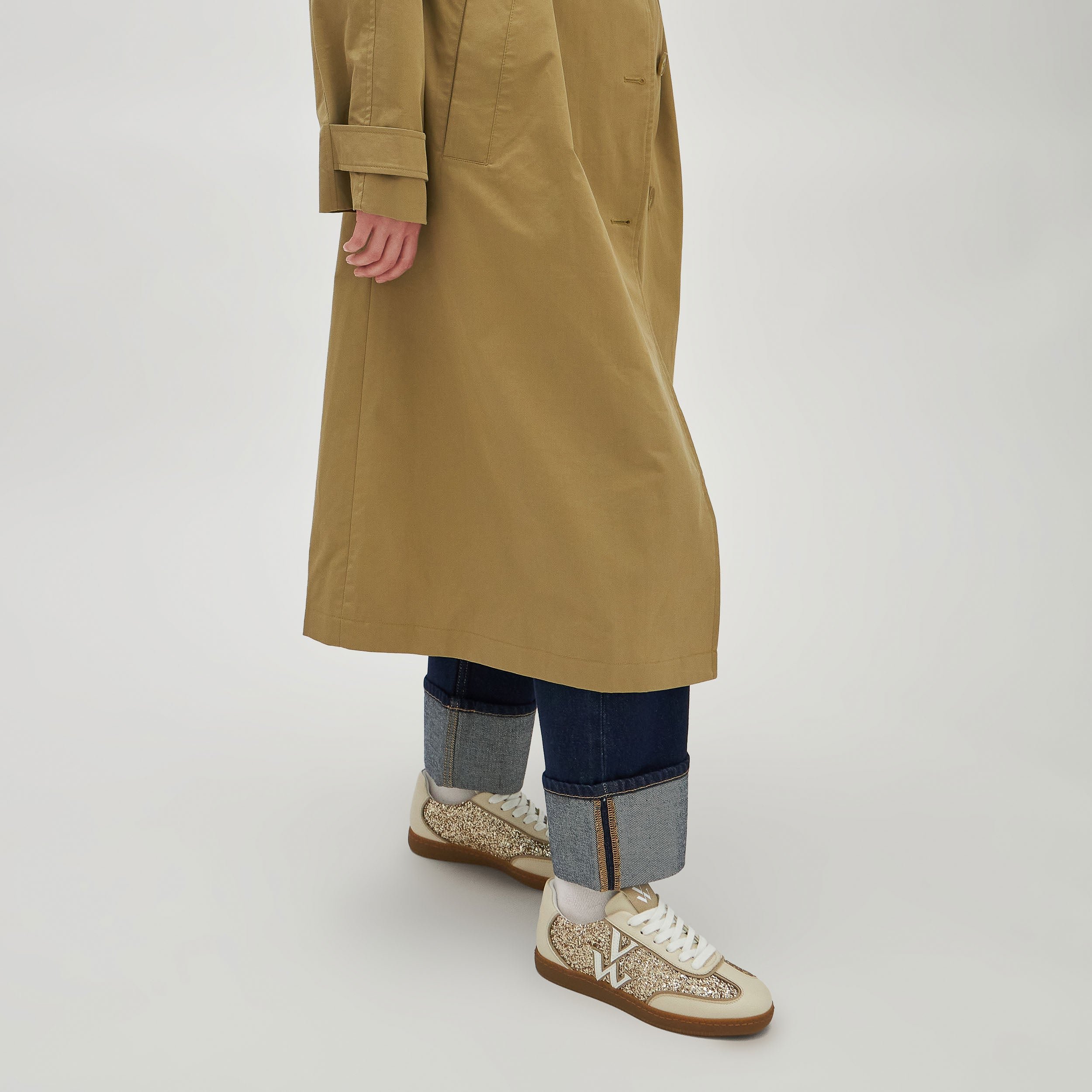 Baskets basses rétro à lacets VANESSA WU Doré