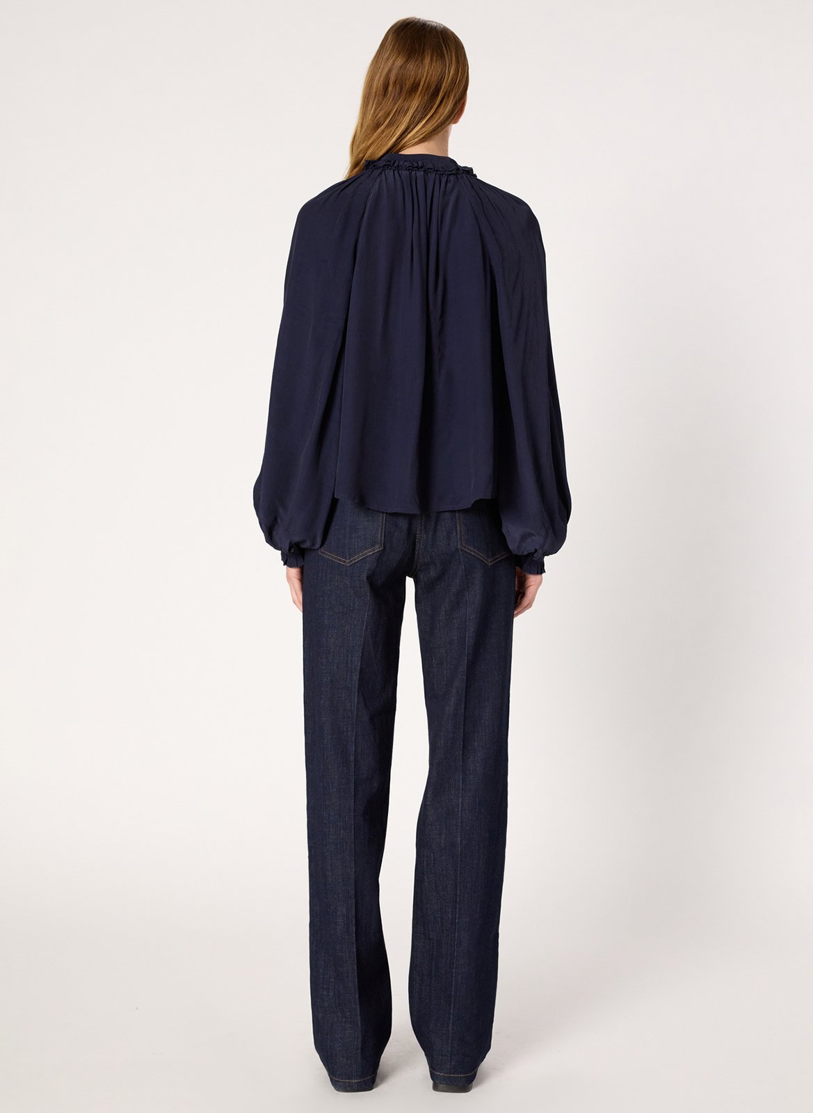 Rechte satijnen blouse GERARD DAREL Blauw