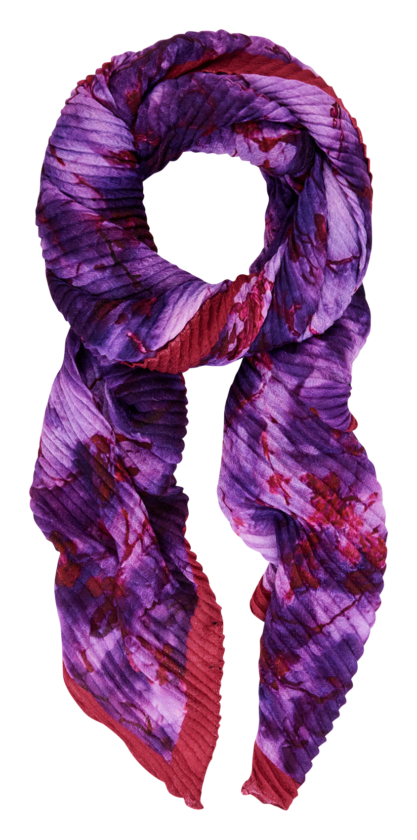 Foulard rectangulaire froissé à fleurs DESIGUAL Rouge