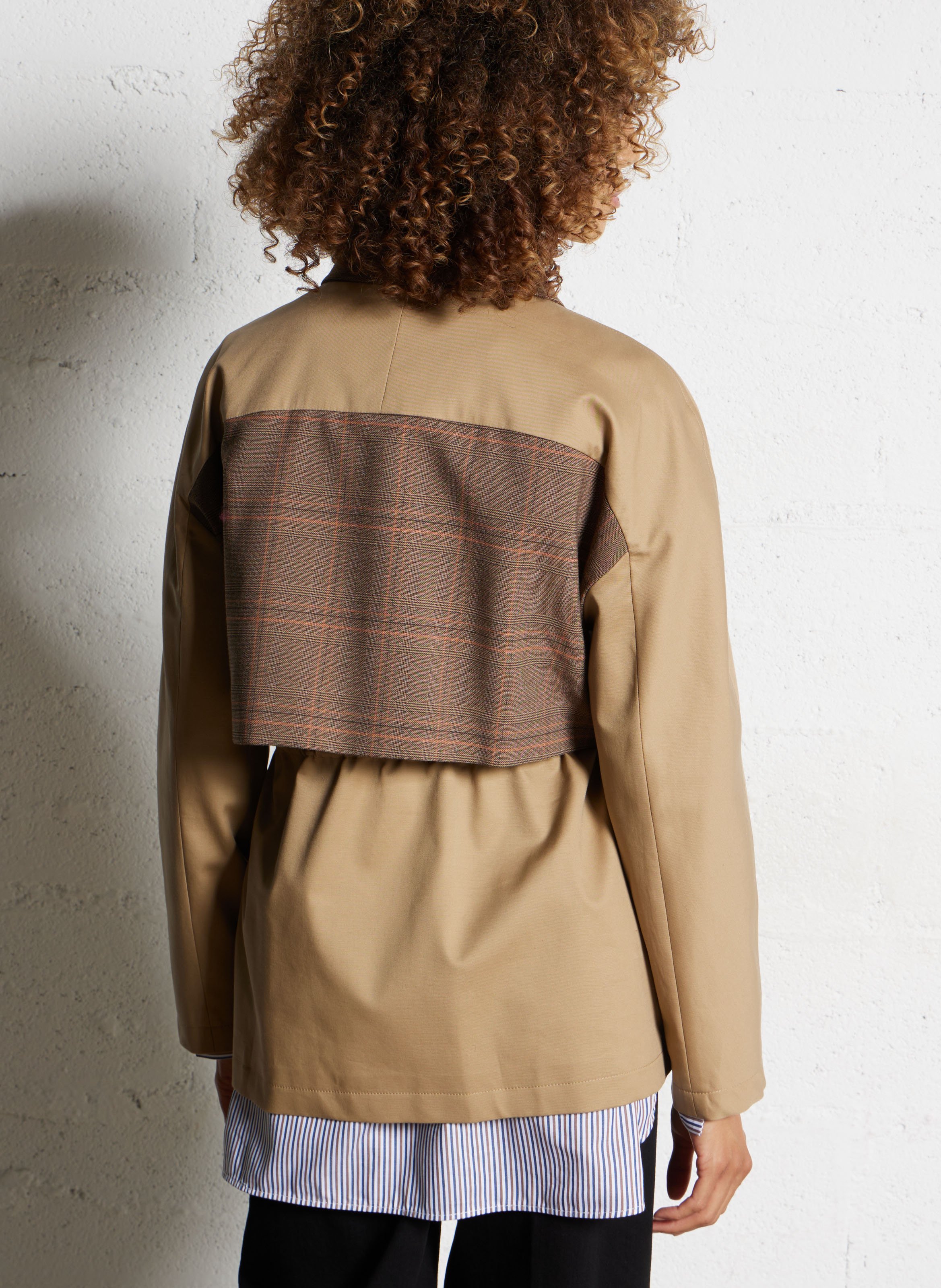 Oversized mantel van gemengd katoen IMPERIAL Bruin