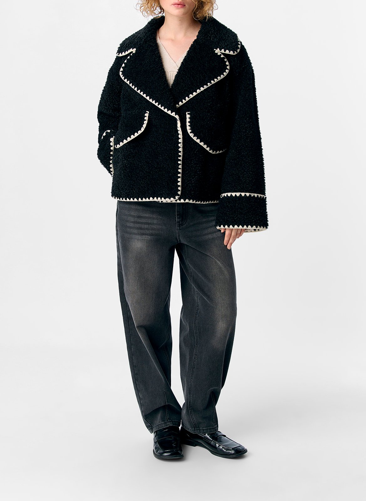 Jas met reverskraag OBJECT Zwart