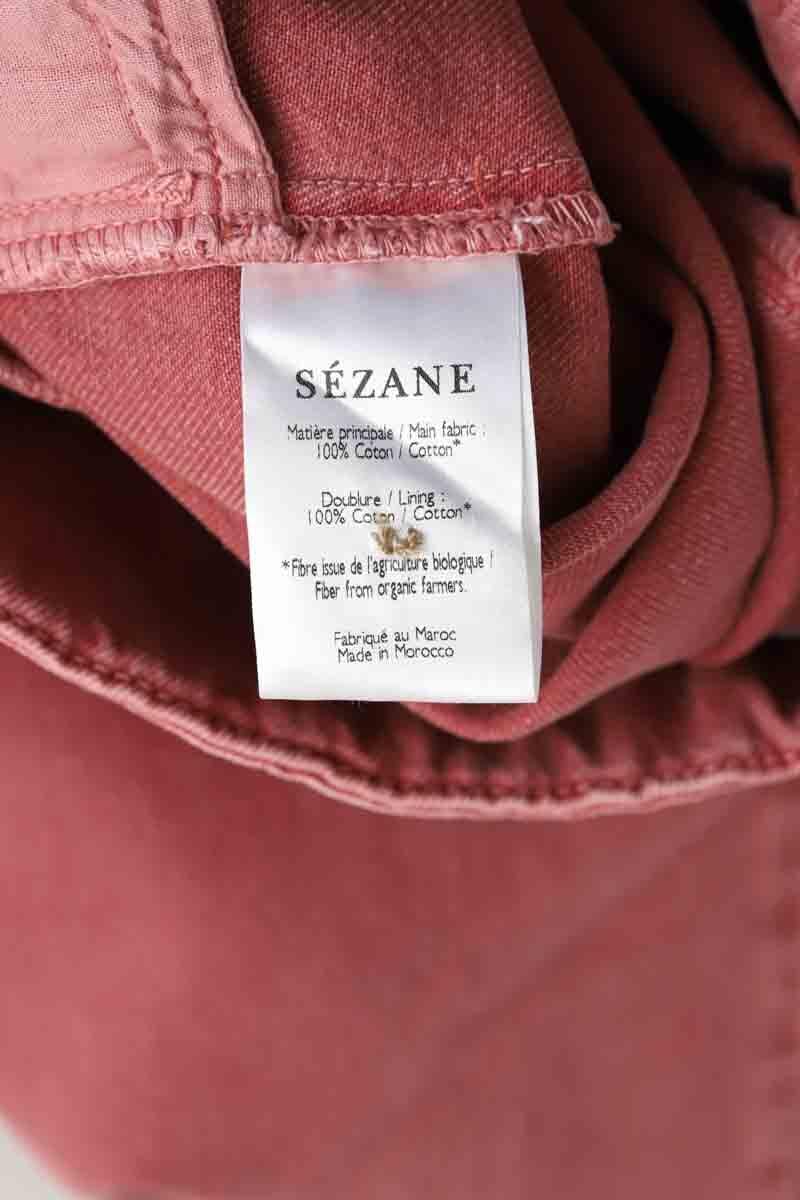 Jean en coton SEZANE - Seconde main Rose