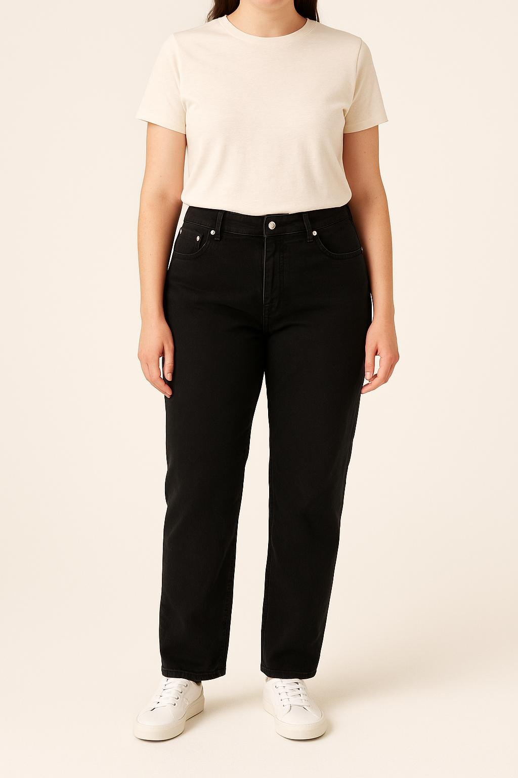 Cropped slim jeans with studs FILIPPA K - Seconde Main Black