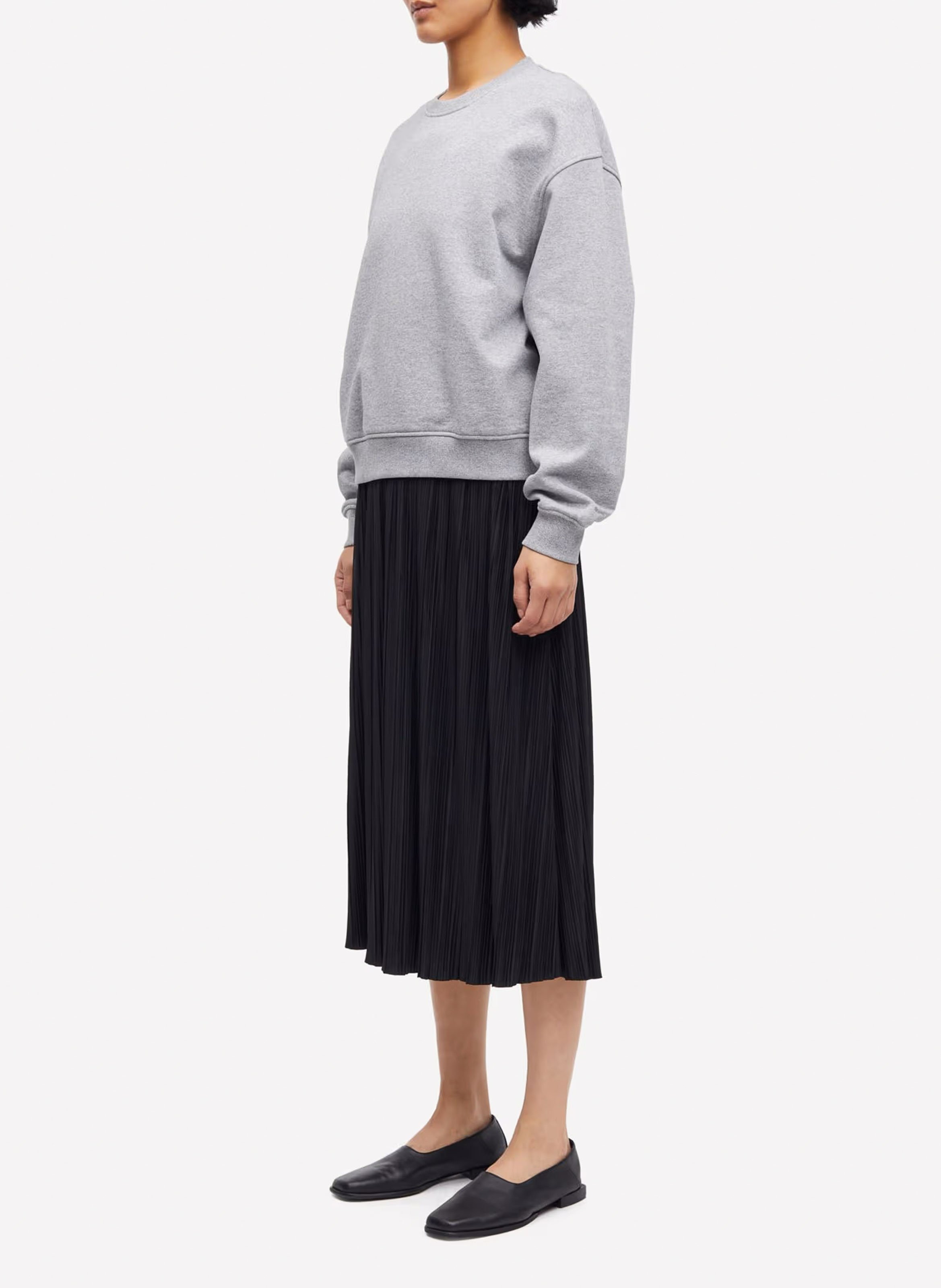 Jupe midi plissée  SAMSOE SAMSOE Noir