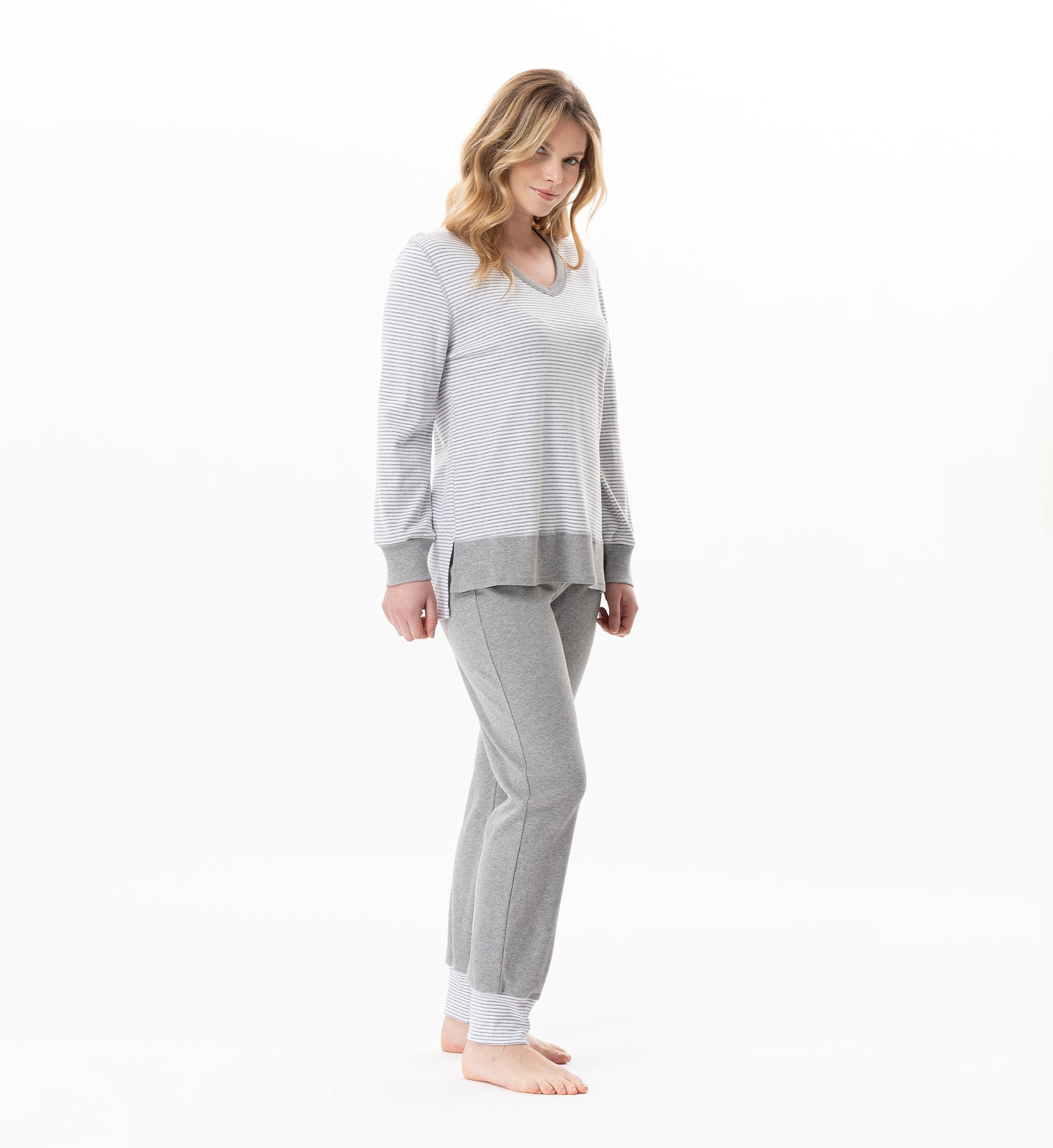 Cotton pajama top LE CHAT Grey