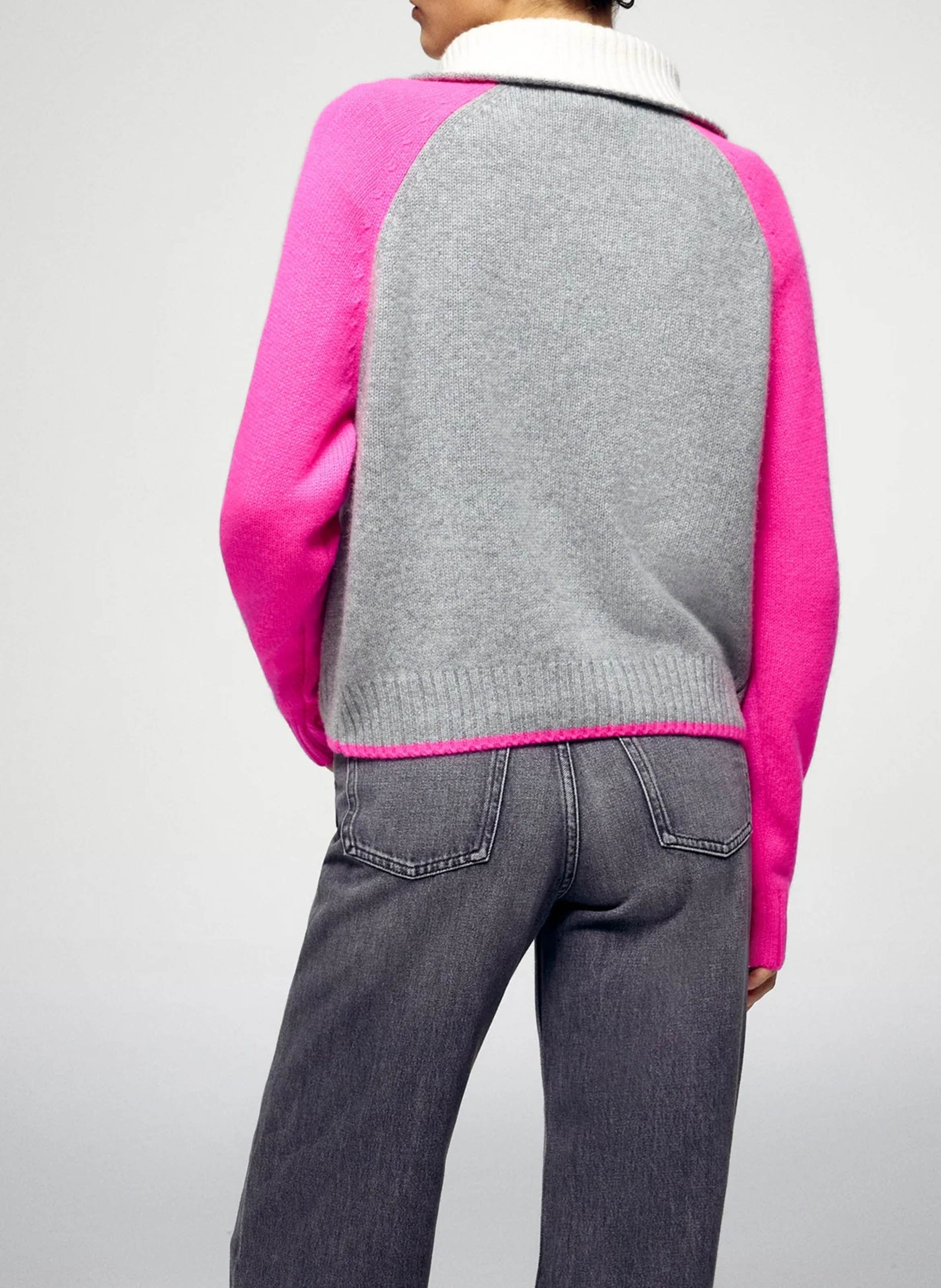 Pull oversize col montant en cachemire FROM FUTURE Gris