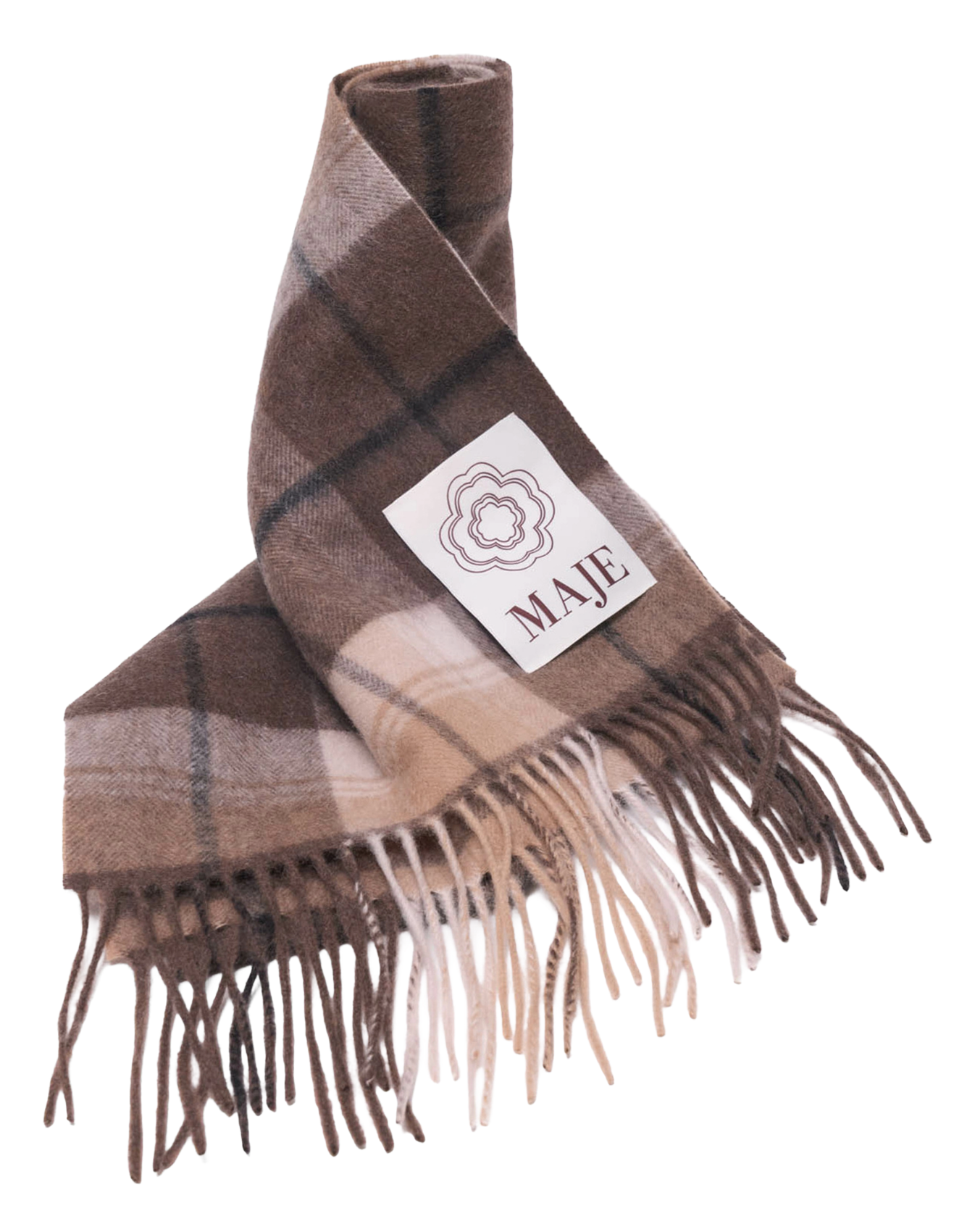 Echarpe en laine mélangée MAJE Marron