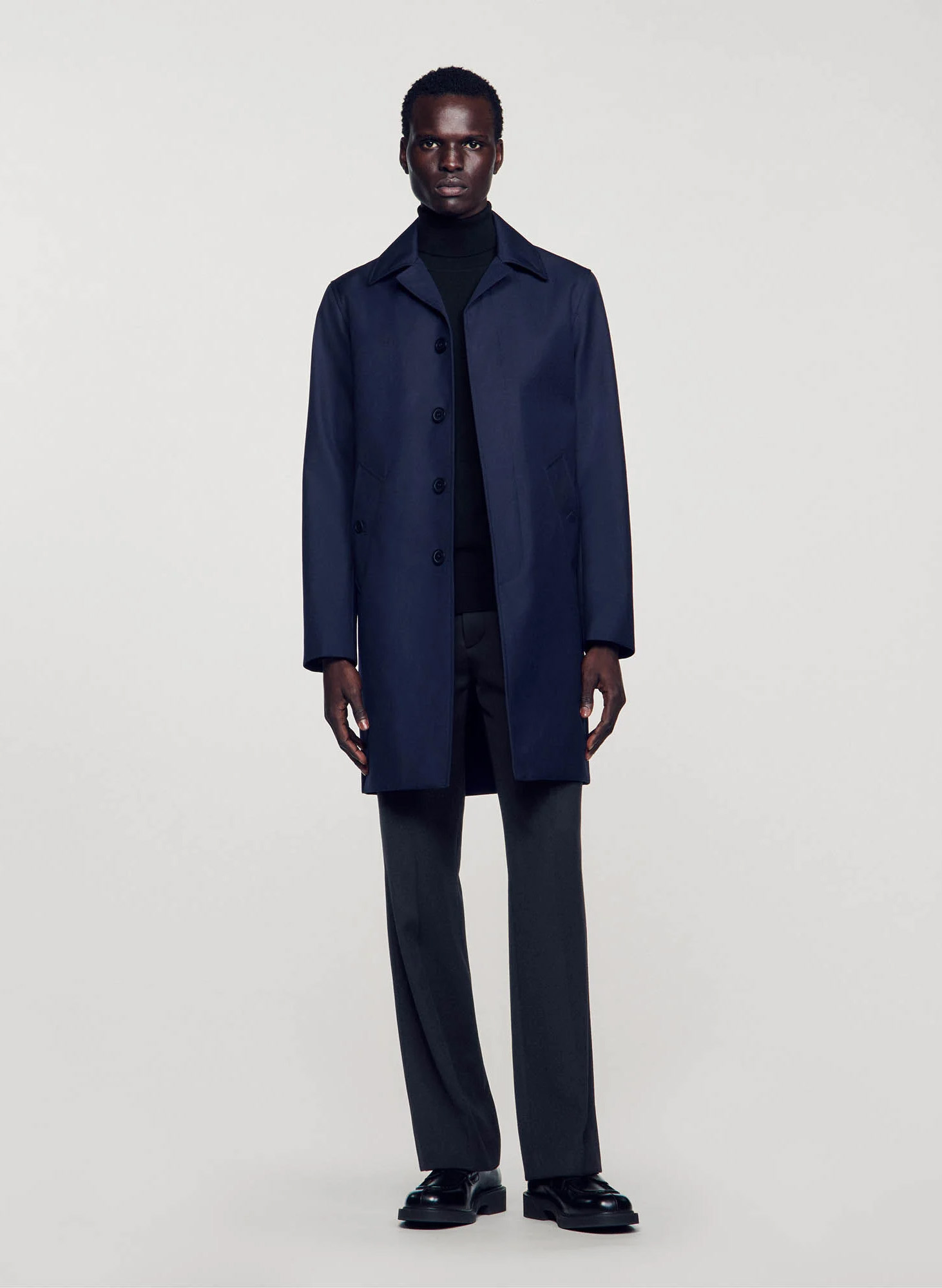 Veste droite col classique SANDRO Bleu