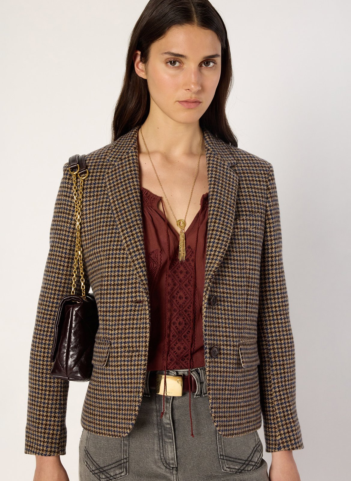 Veste de tailleur ajustée en laine  GERARD DAREL Beige