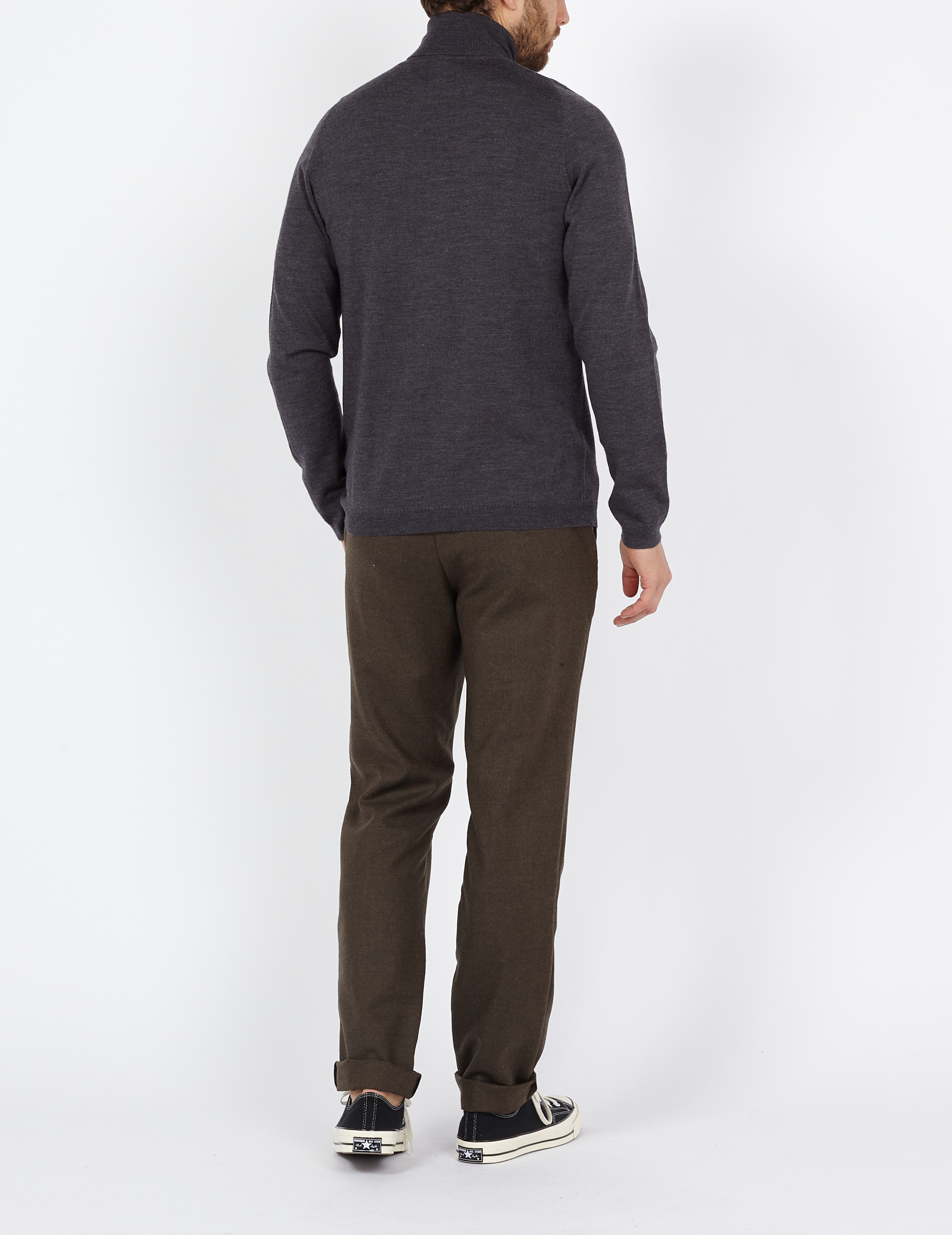 Rollkragenpullover aus Wolle, Regular Fit AU PRINTEMPS PARIS Grau