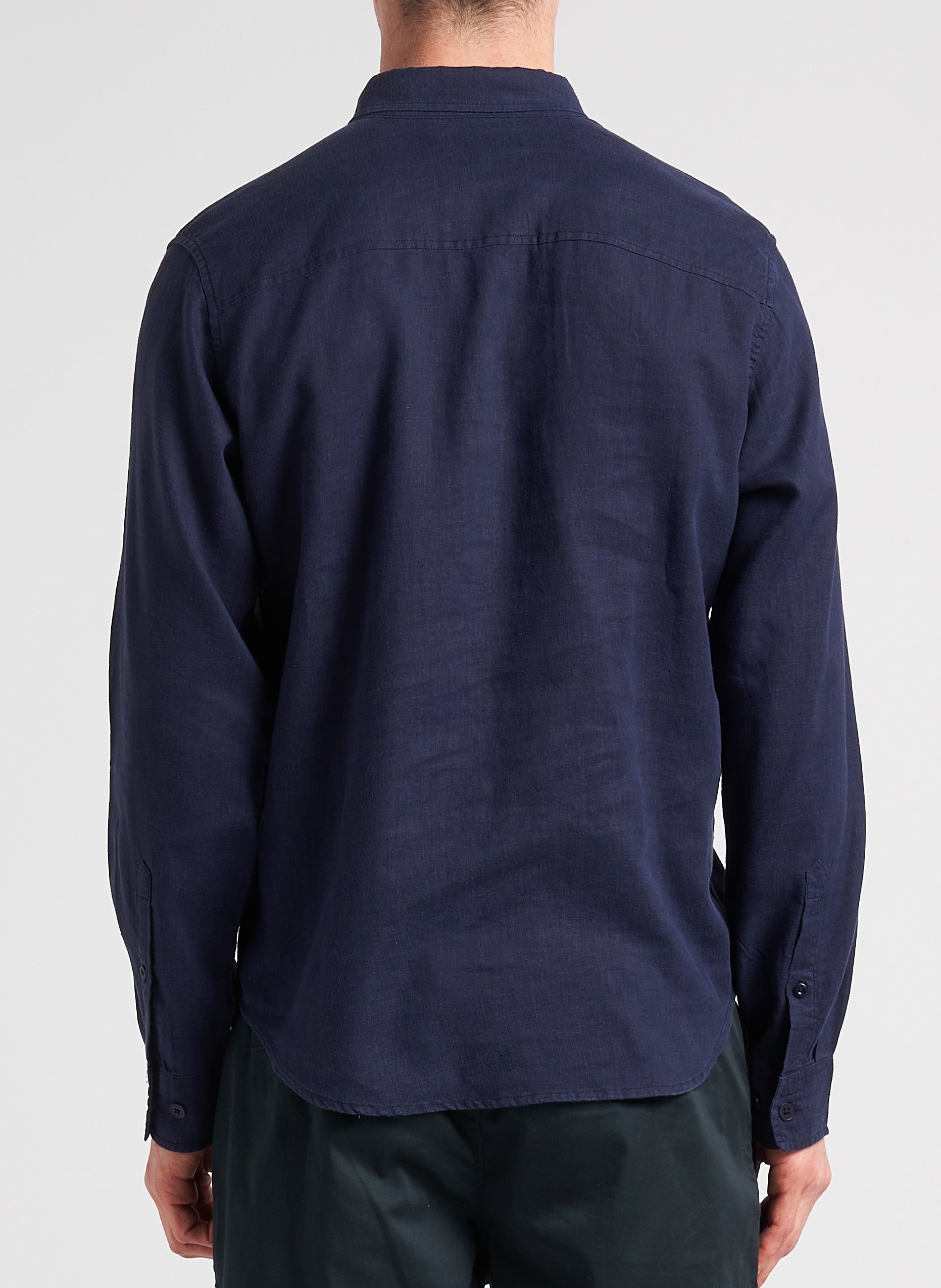 Camicia collo americano THINKING MU Blu