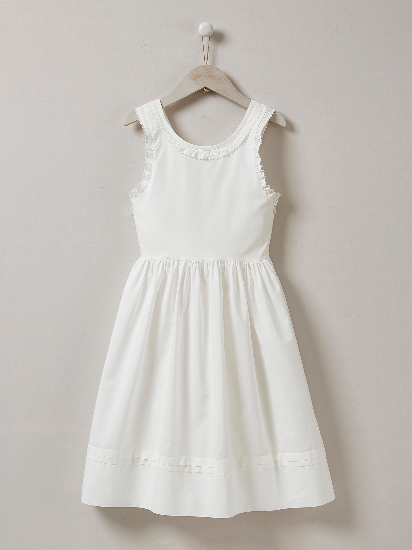 Cotton knee-length dress CYRILLUS White