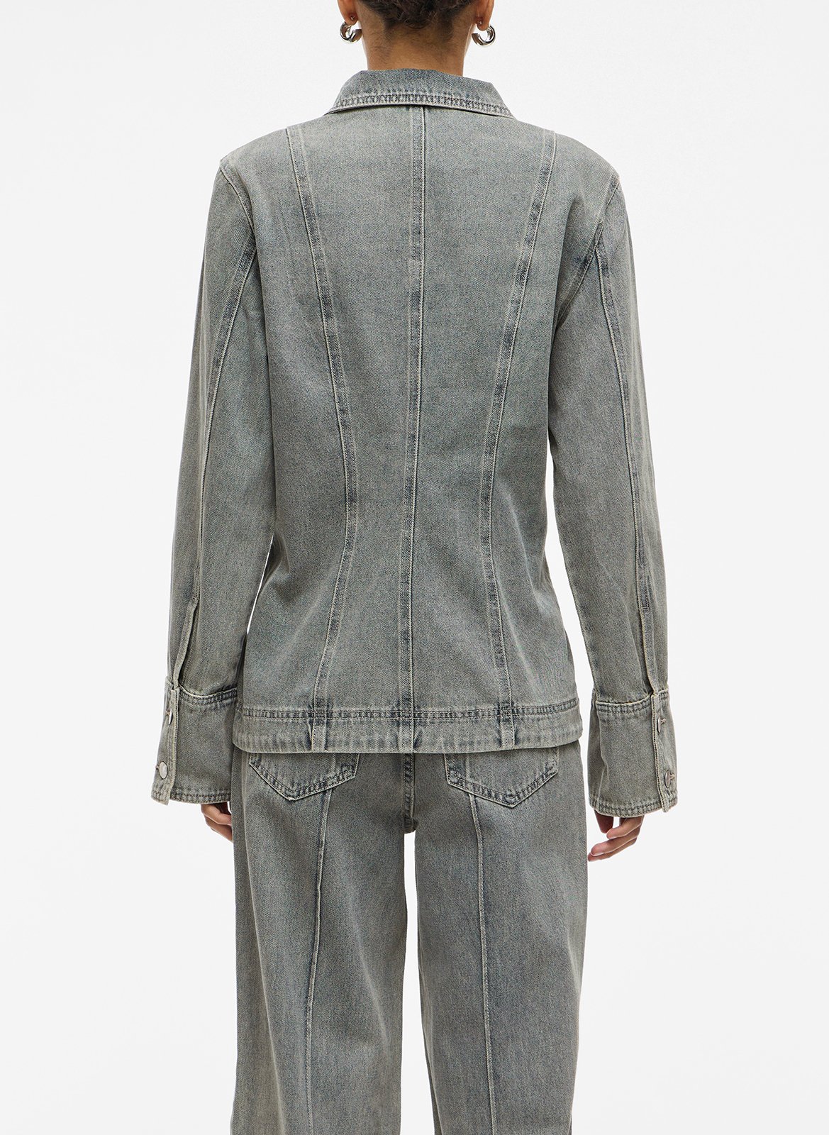 Veste en jean droite  ROUGE EDIT Bleu