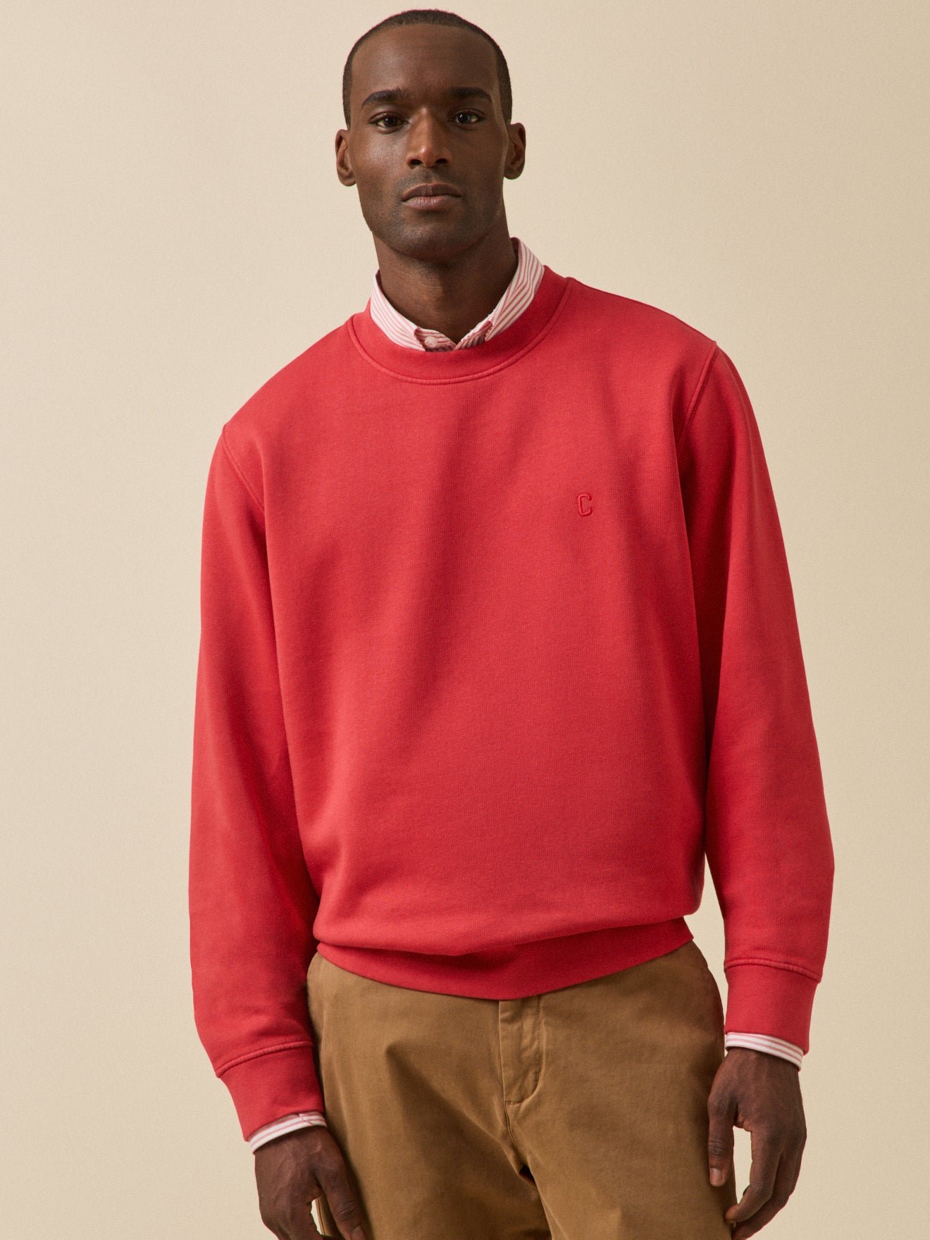 Sweat molleton  coton biologique CYRILLUS Rouge