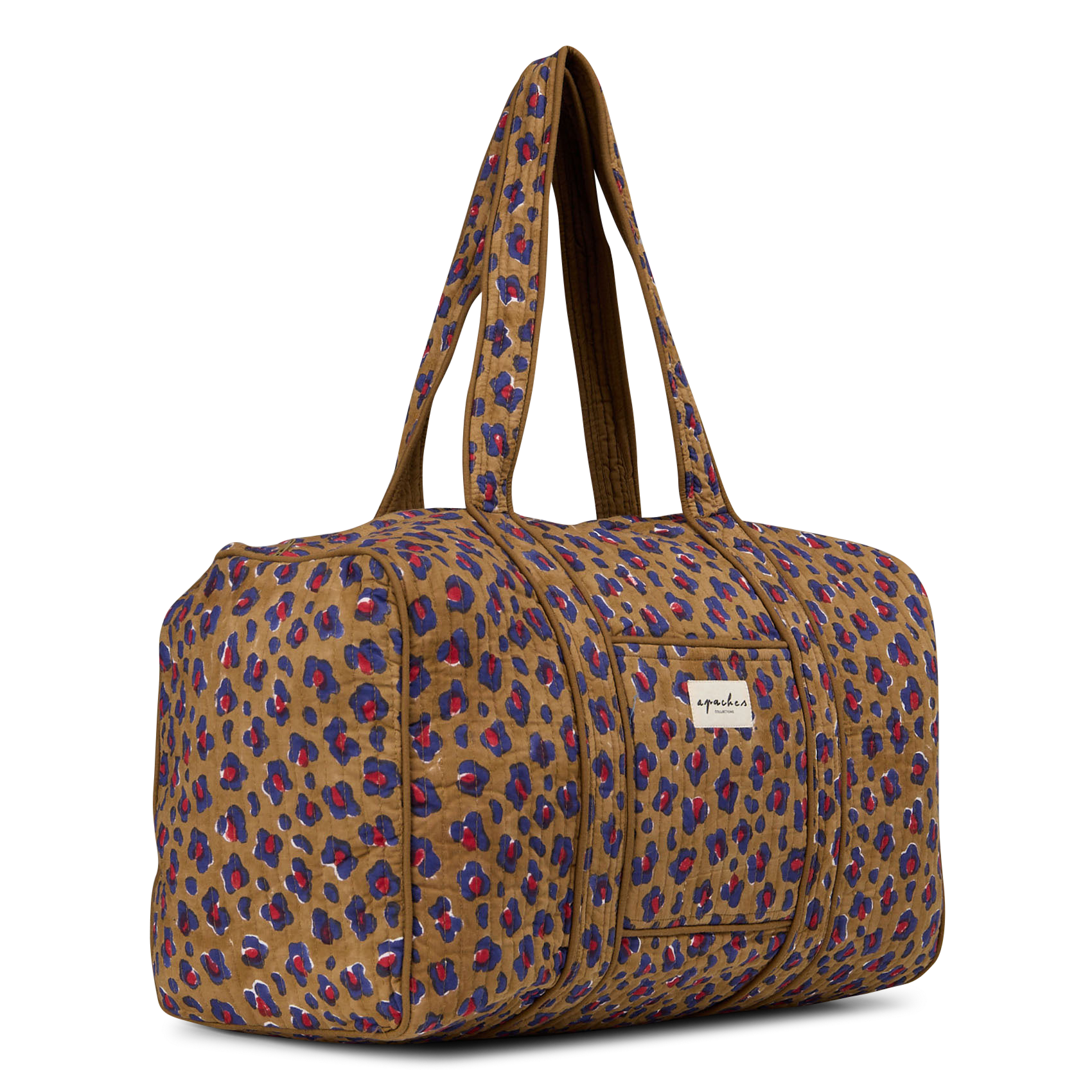 Sac de voyage imprimé en coton matelassé APACHES COLLECTIONS Rouge