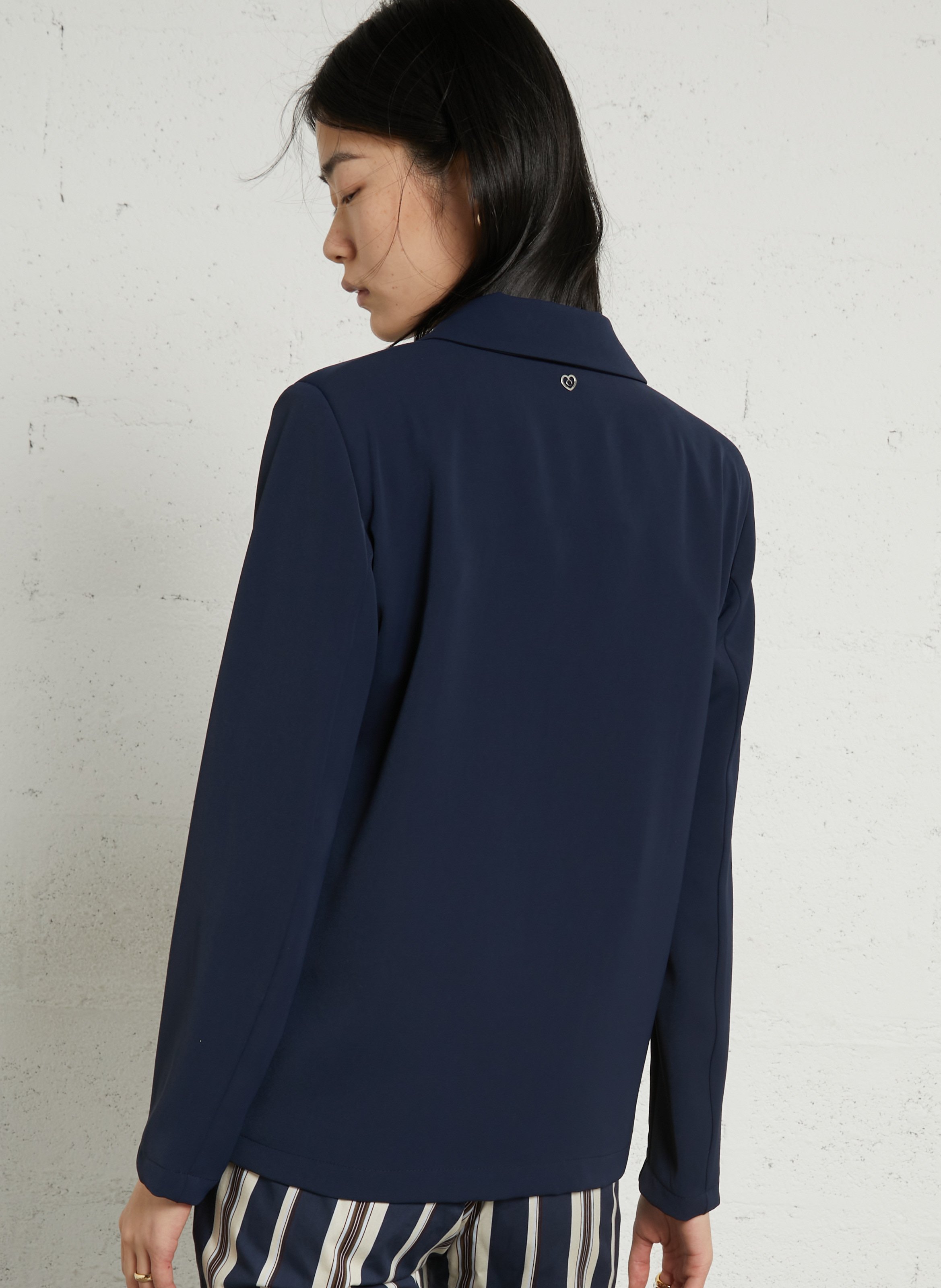 Getailleerd effen blazer PLEASE Blauw