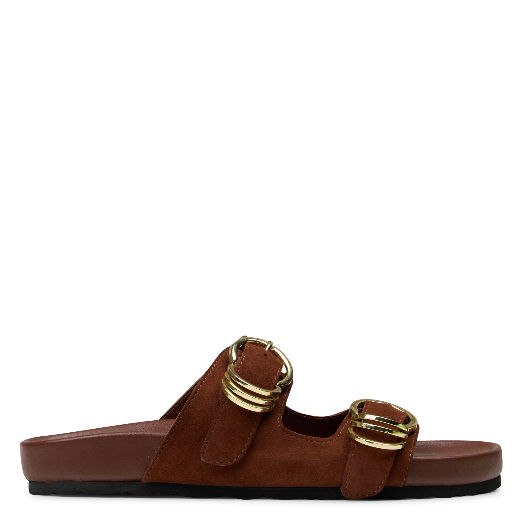 Platte sandalen met suède bandjes PETITE MENDIGOTE Bruin