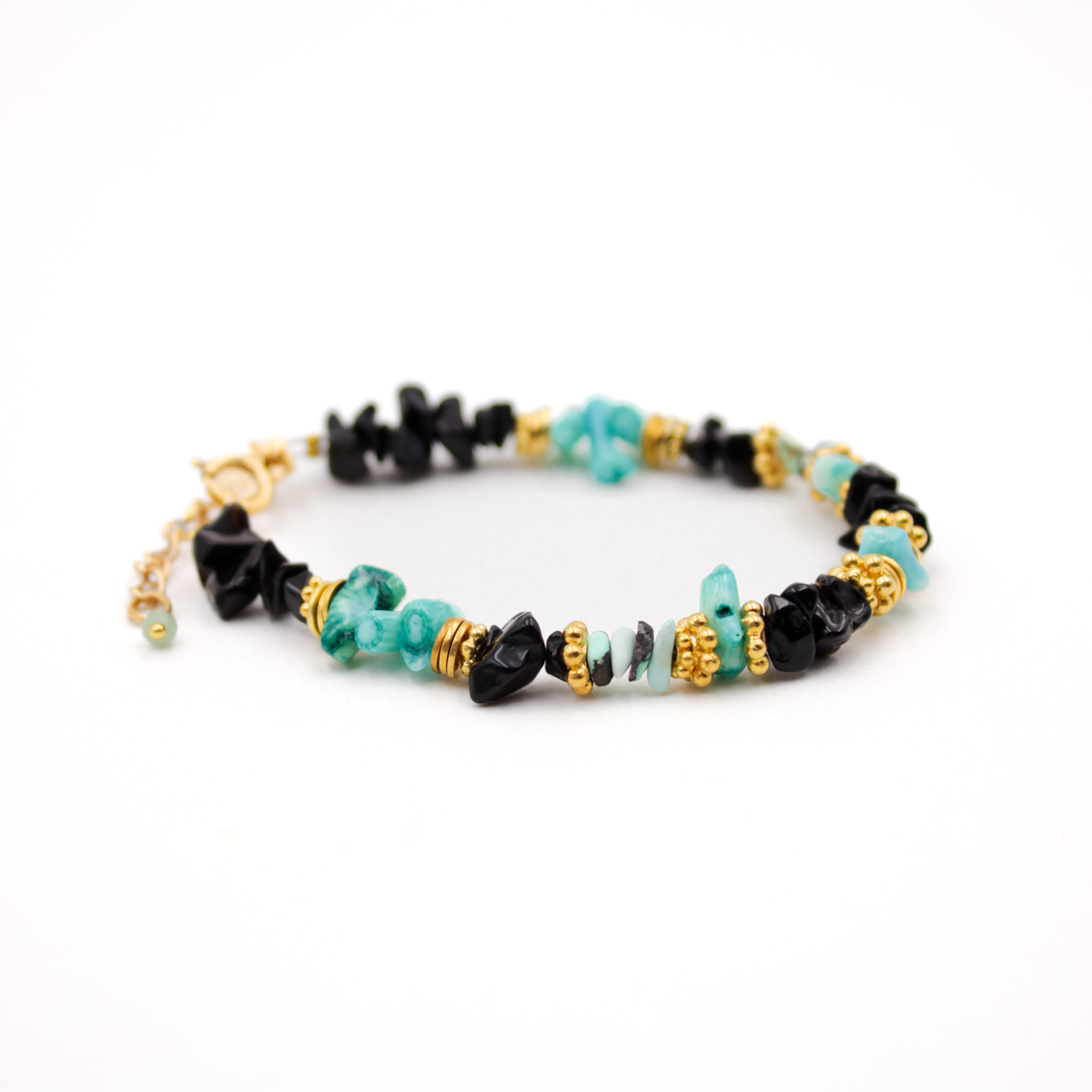 Bracelet heishi et crunchs - alba L'ATELIER DES DAMES Doré