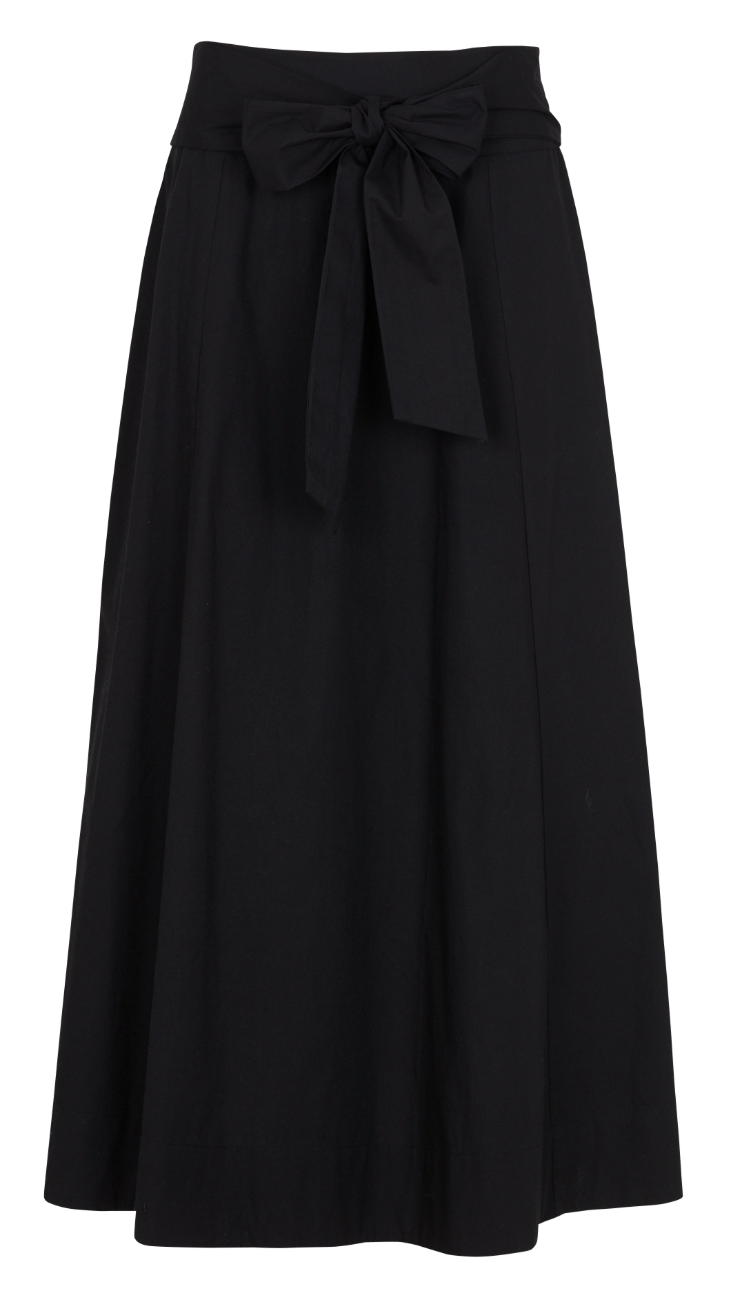 Lange uitlopende effen rok om te knopen MAISON 123 Zwart