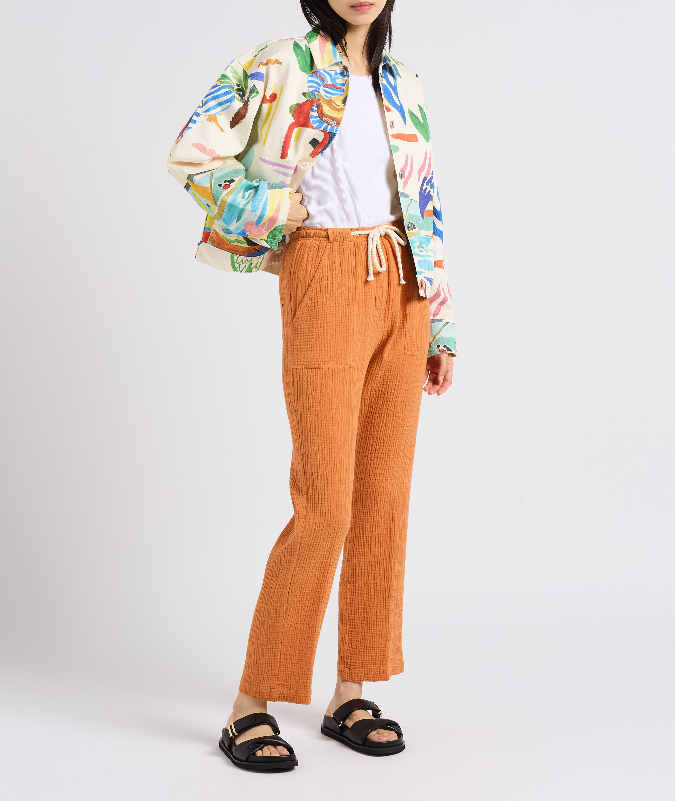 Jeansjacke aus Baumwolle mit Print G.KERO Mehrfarbig