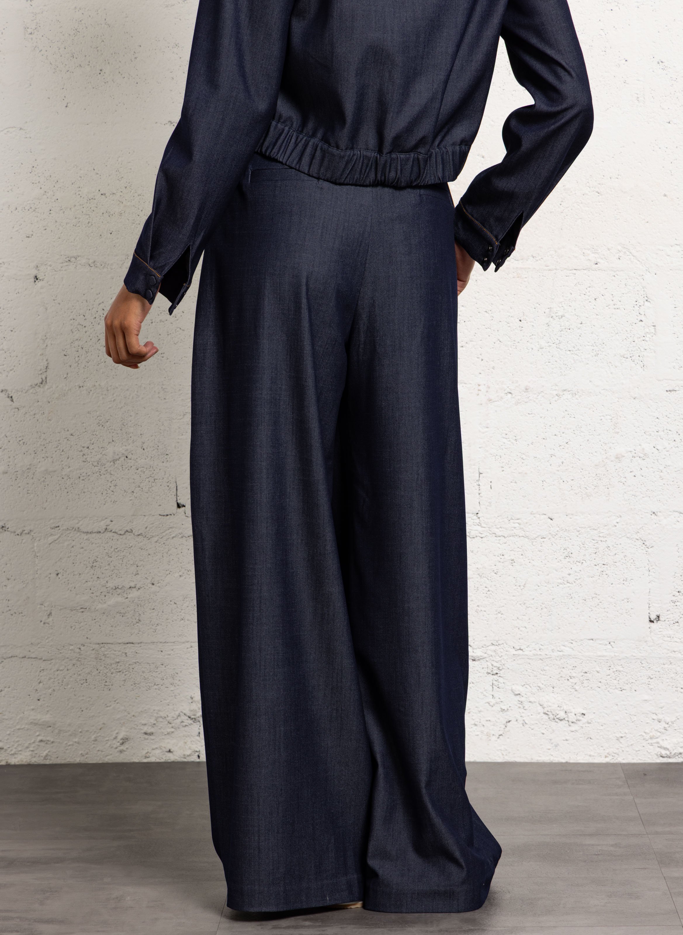 Azawood high-waisted wide-leg trousers SUNCOO Raw denim