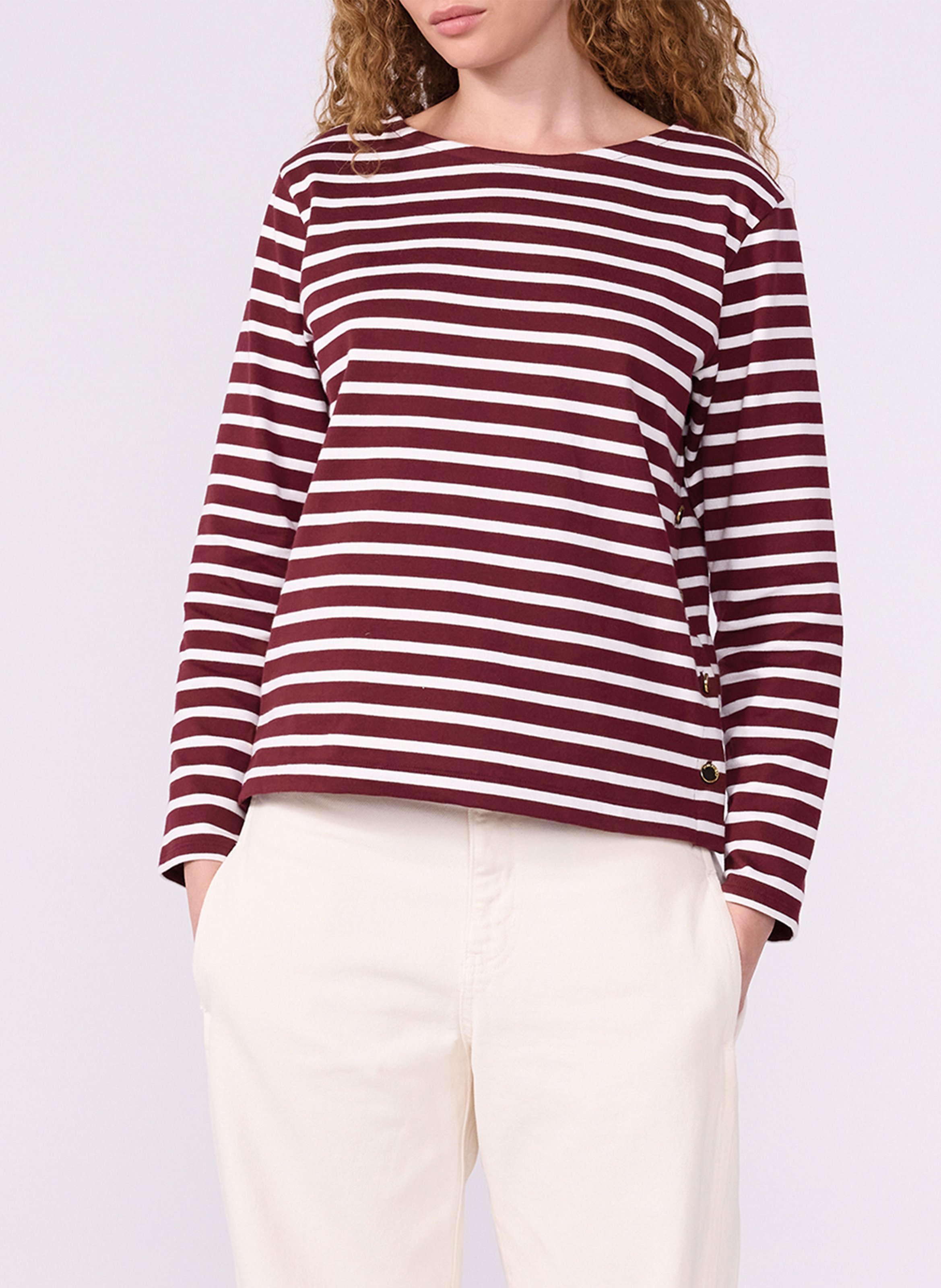 Tee-shirt droit à rayures PETIT BATEAU Multicolore