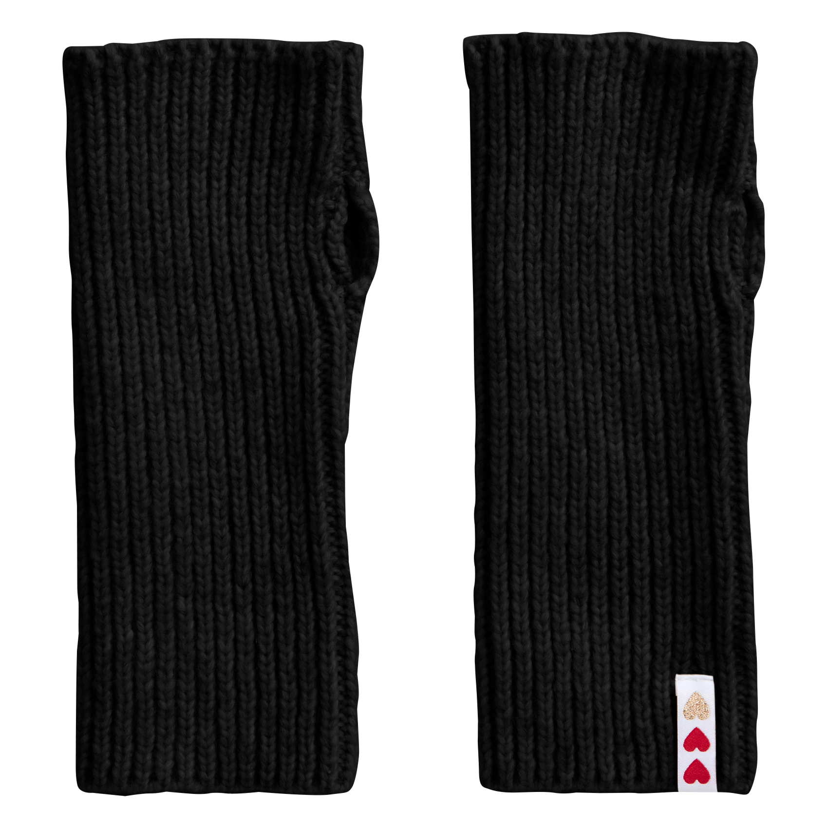 Long ribbed fingerless gloves PIECES