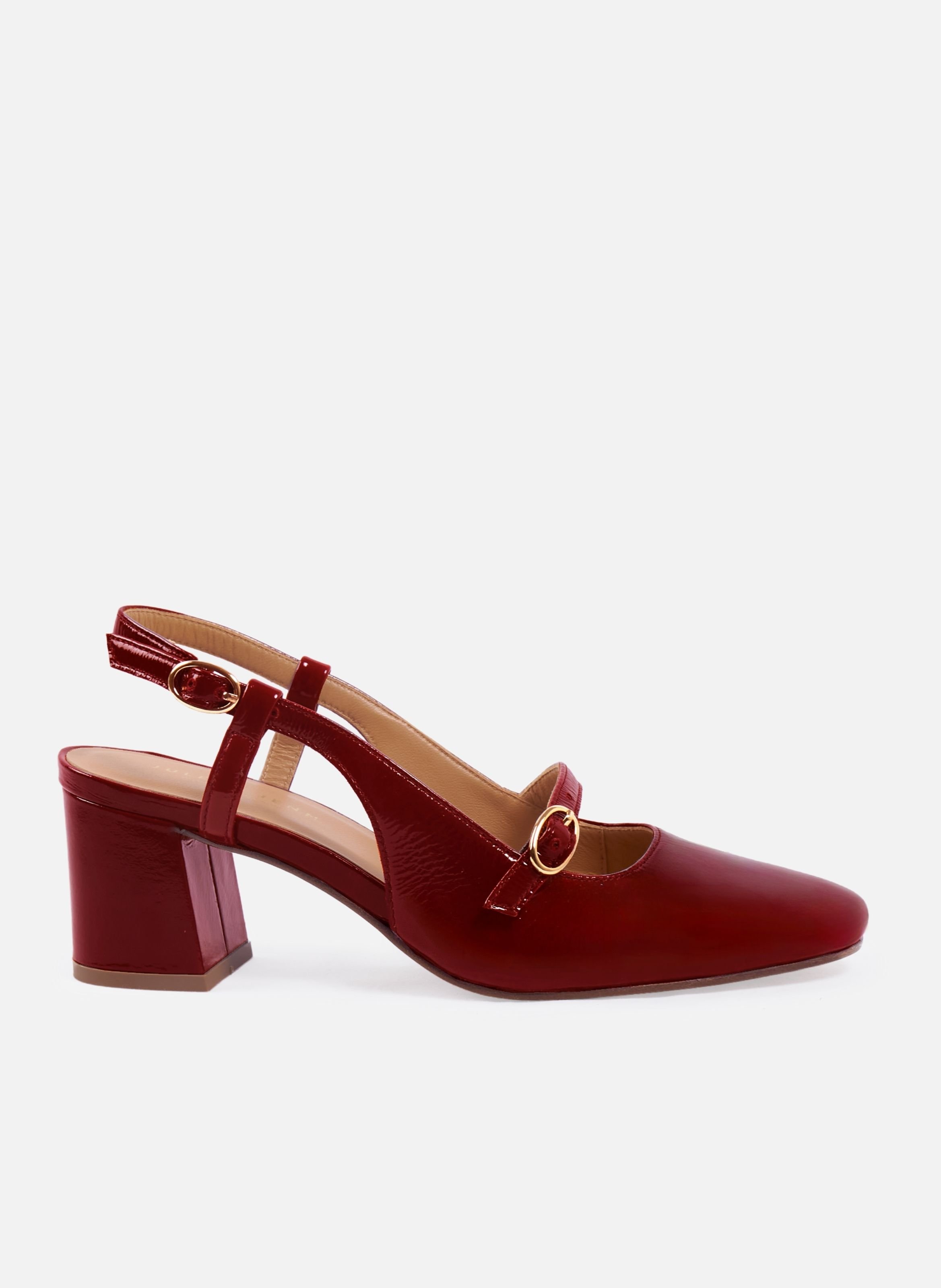 Patent leather slingbacks JULES & JENN Red