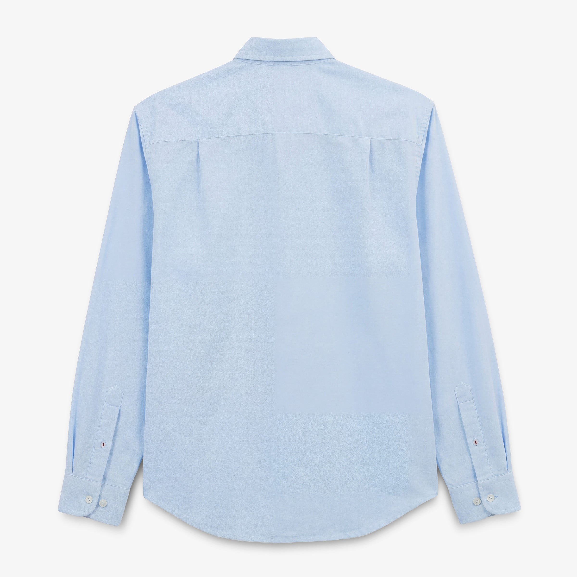 Chemise manches longues en coton oxford avec ganse tricolore SERGE BLANCO Bleu