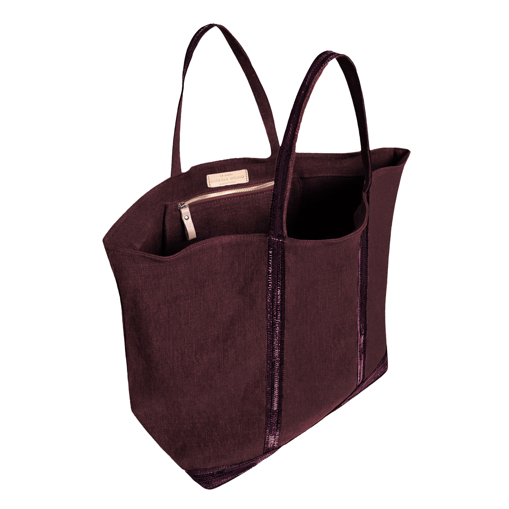 Cabas brodé sequins en lin | Violet VANESSA BRUNO Femme
