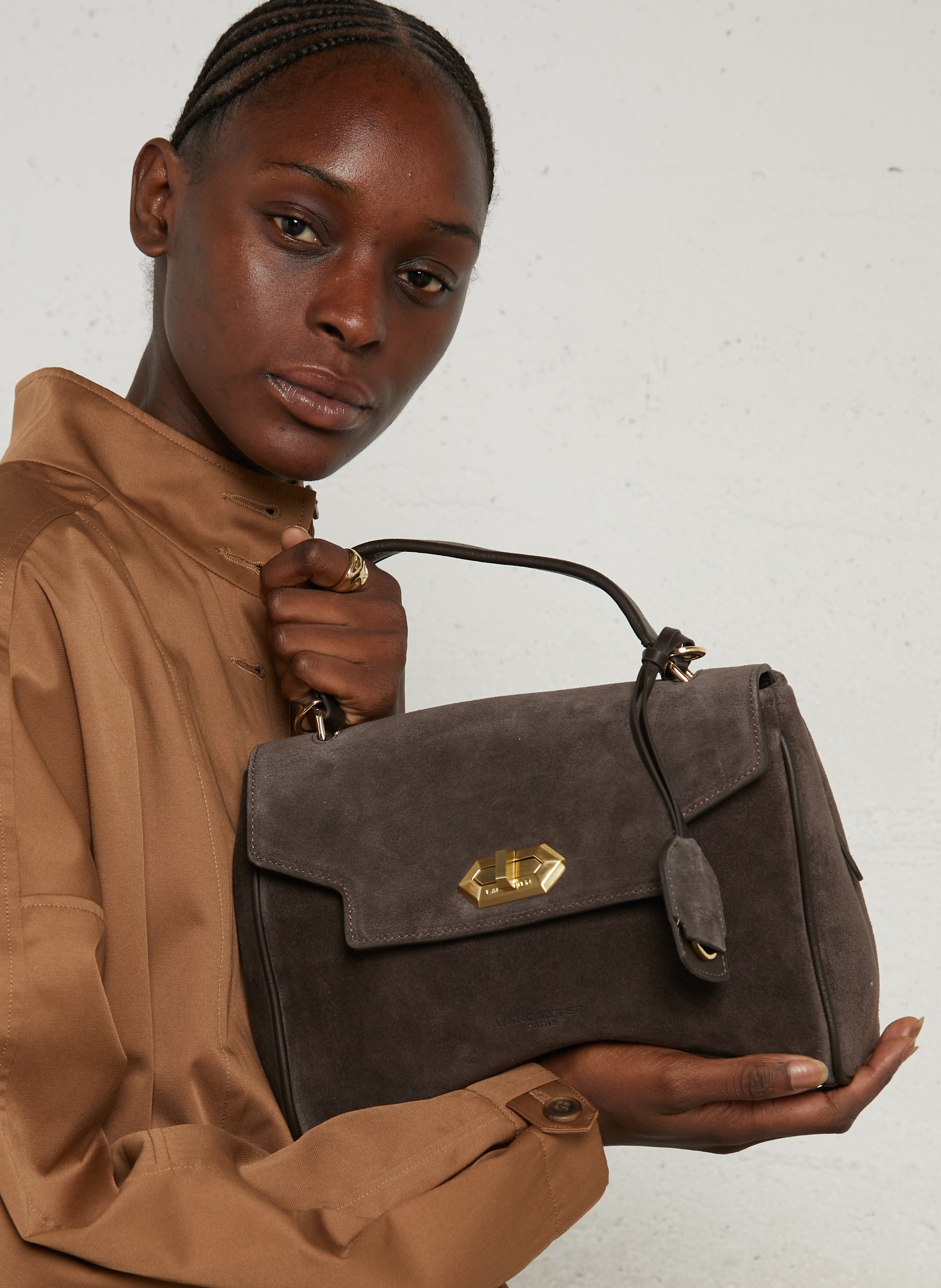 Bolso de piel de vaqueta LANCASTER PARIS Marron