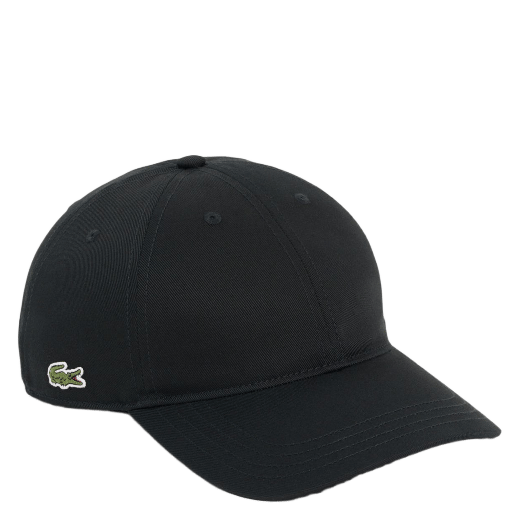 Adjustable embroidered cotton cap LACOSTE Black