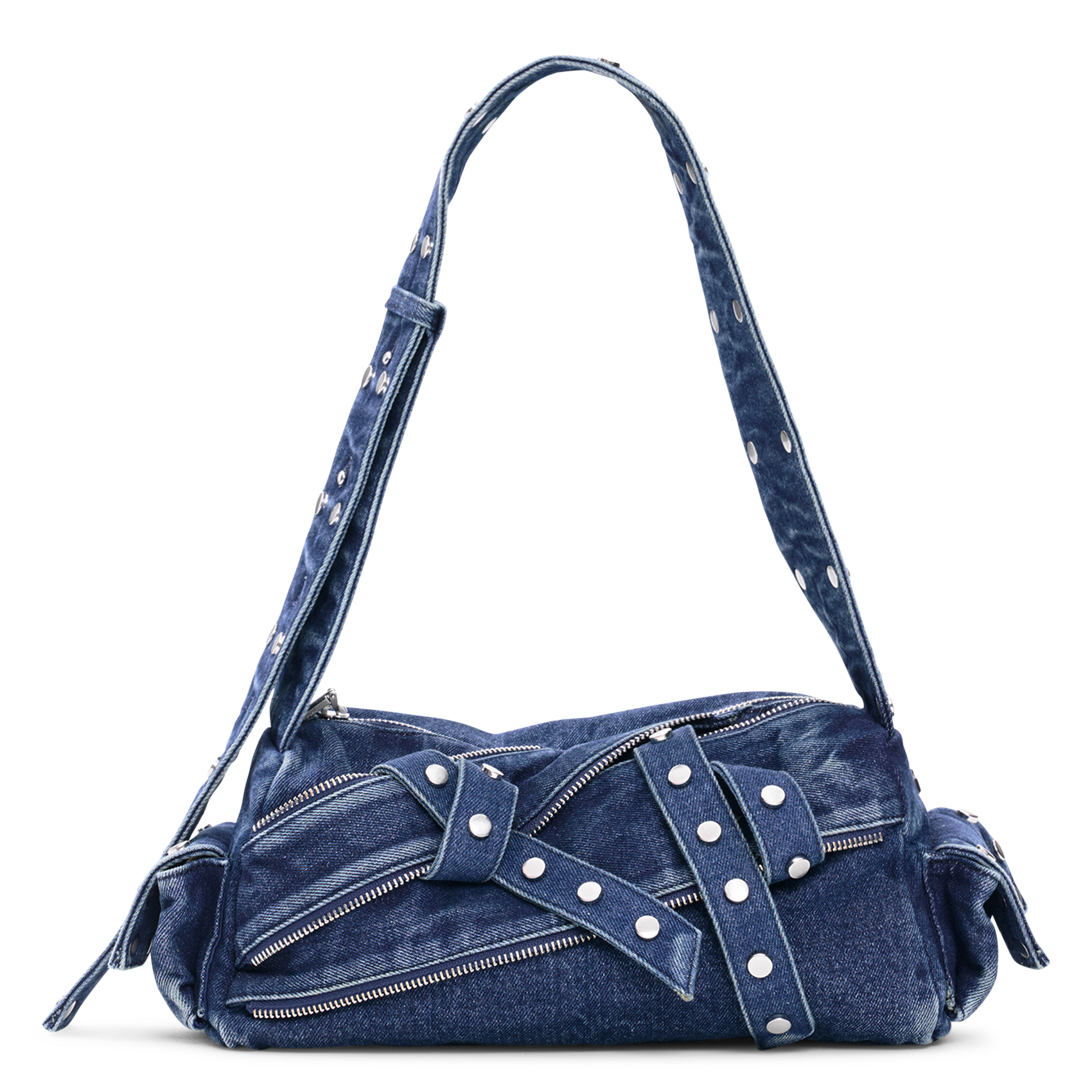 Sac porté épaule en denim de coton DESIGUAL Bleu