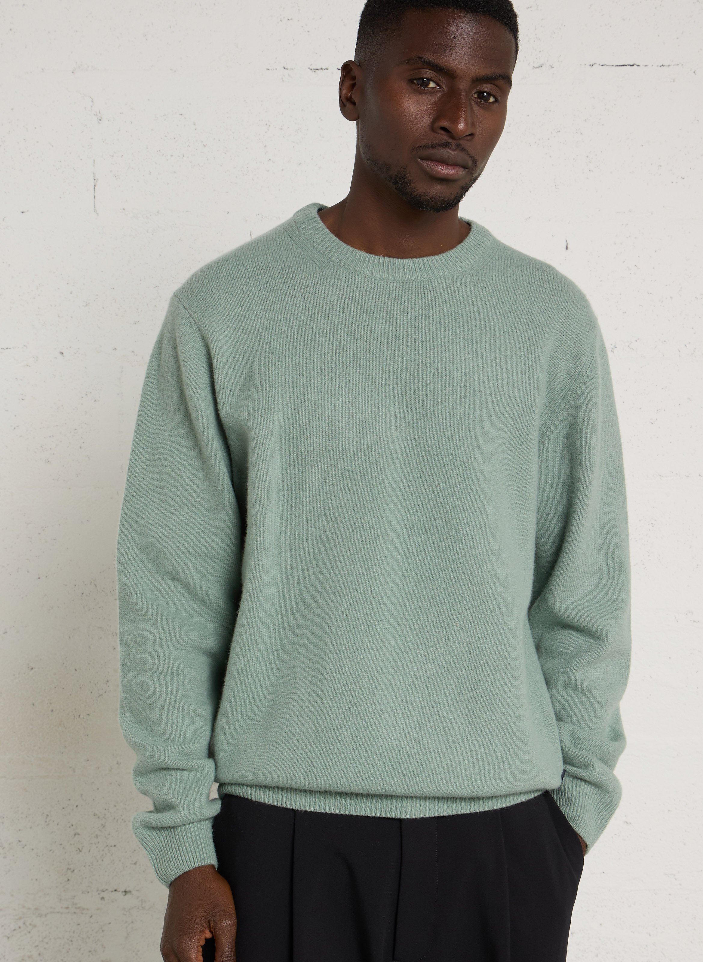 Pull col rond en laine mélangée CASUAL FRIDAY Vert