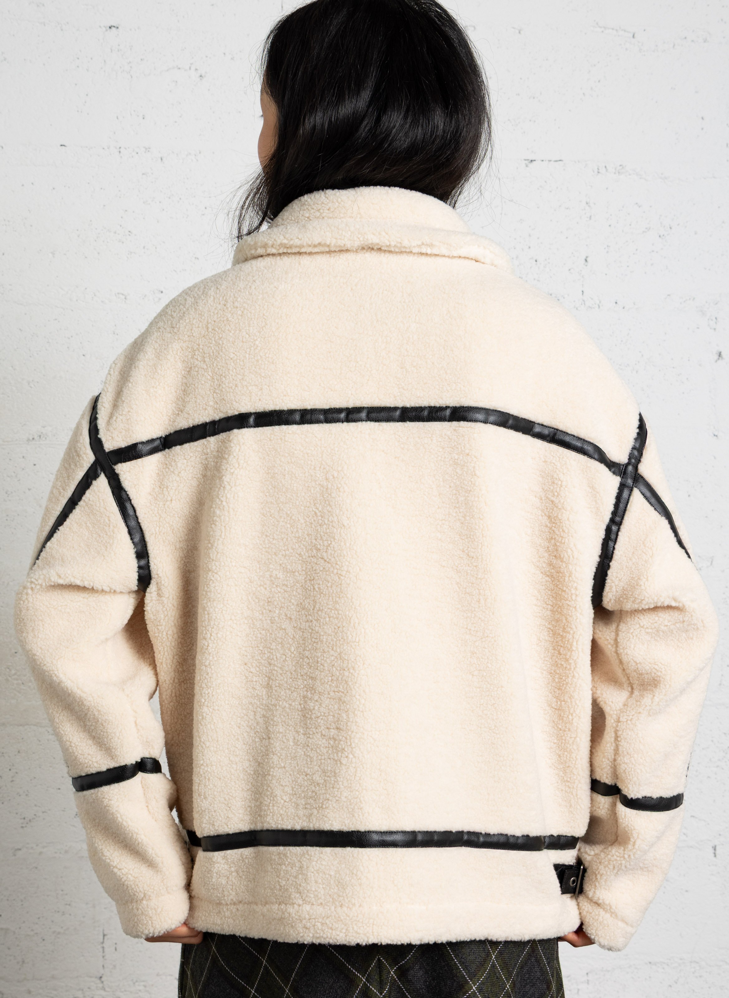 Blouson col classique duveteux BOMBERS ORIGINAL Beige
