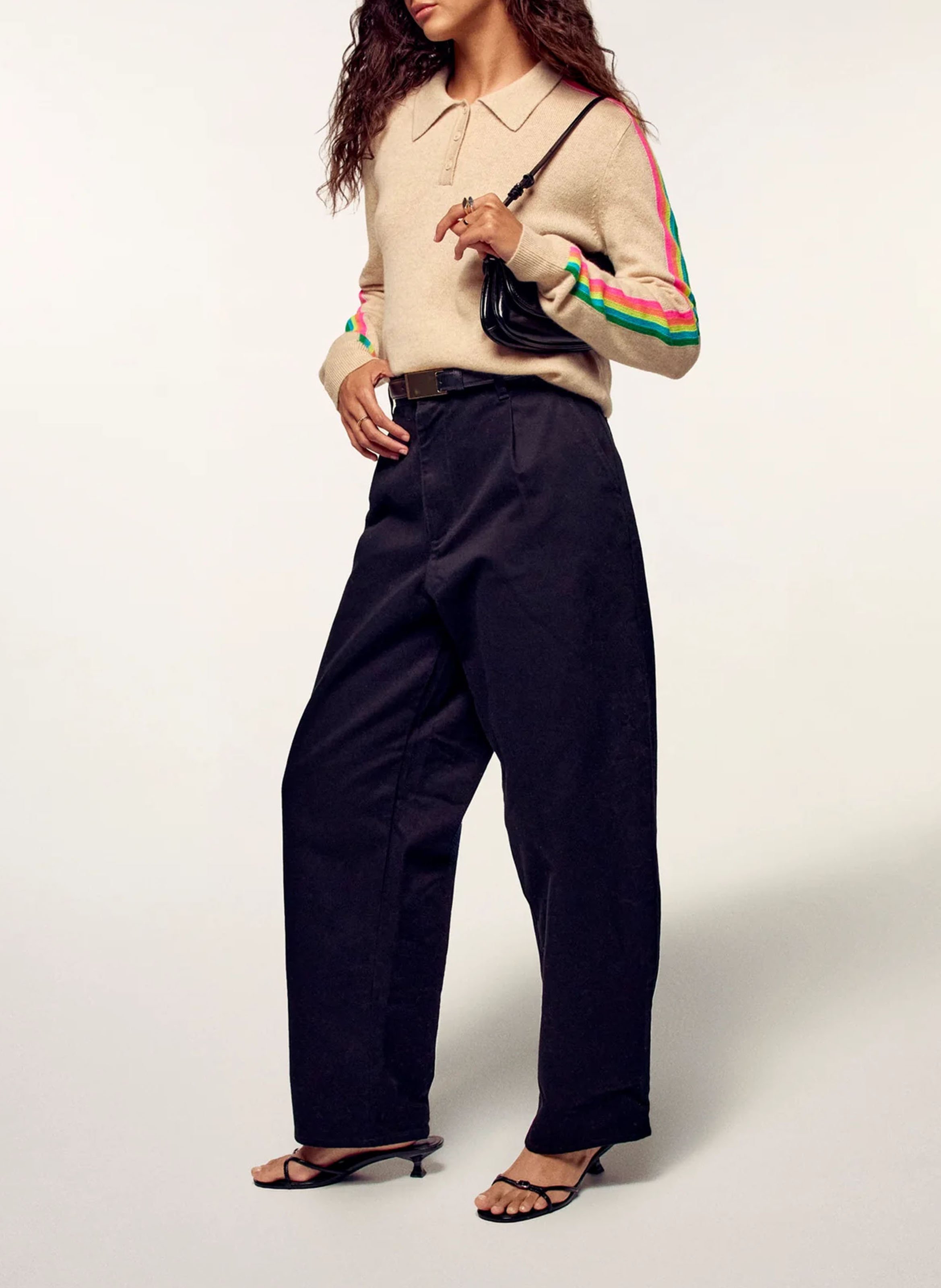 Pull droit en cachemire FROM FUTURE Beige